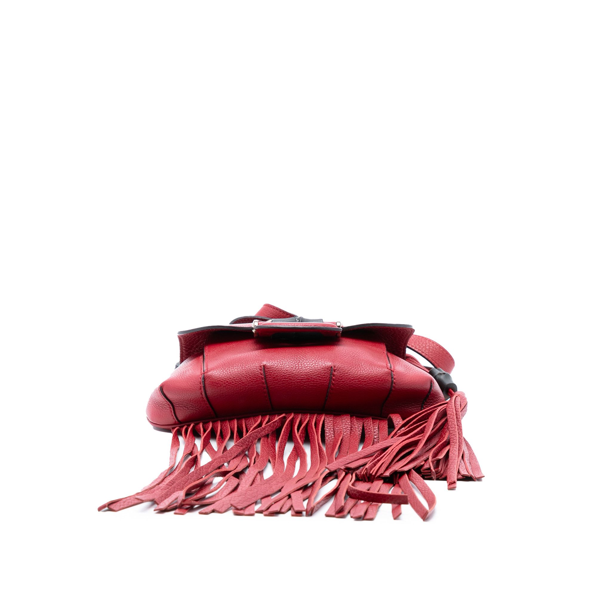 Gucci Gucci Small Suede Bamboo Nouveau Fringe Crossbody Size ONE SIZE - 3 Thumbnail