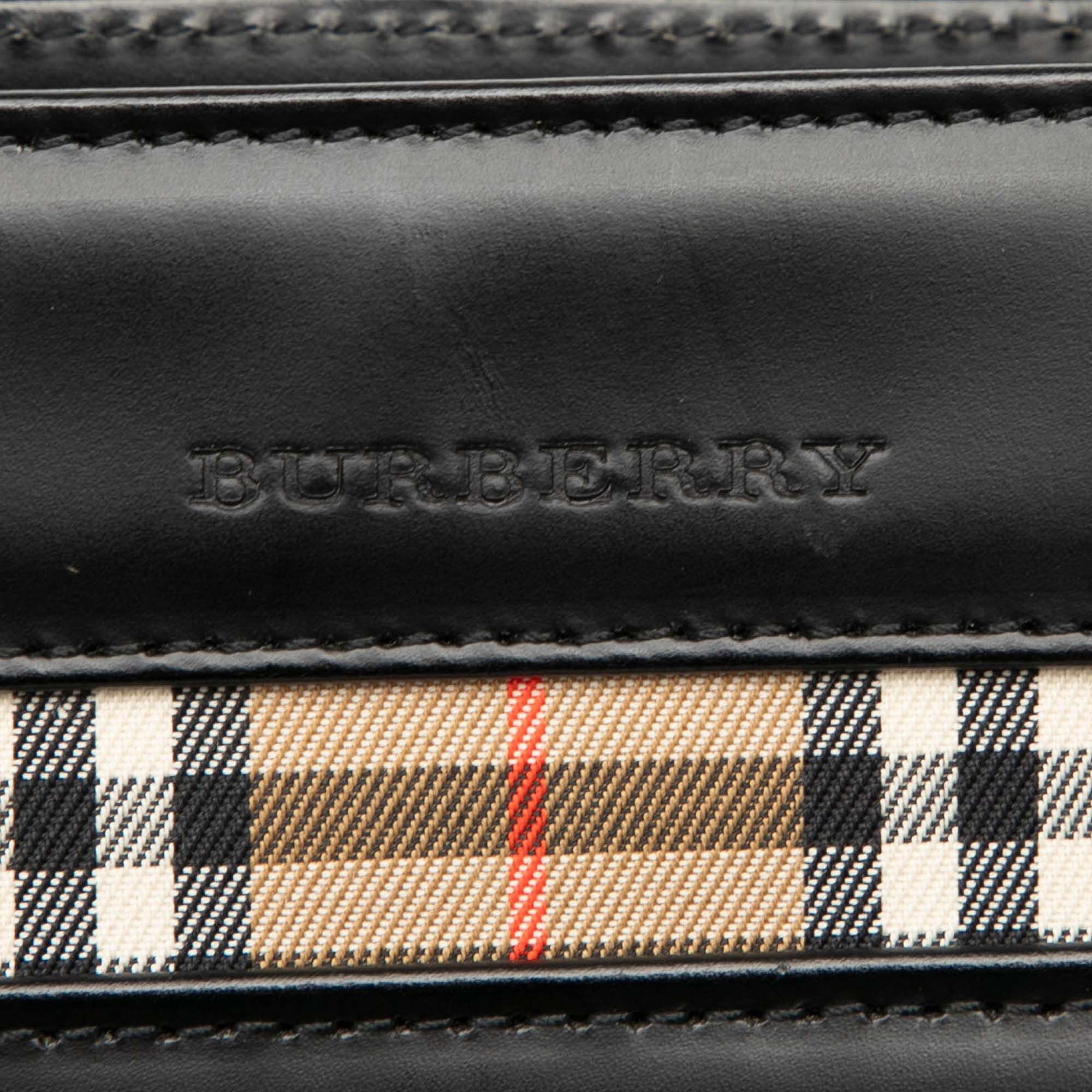 Burberry Burberry House Check Trimmed Leather Handbag Size ONE SIZE - 5 Thumbnail