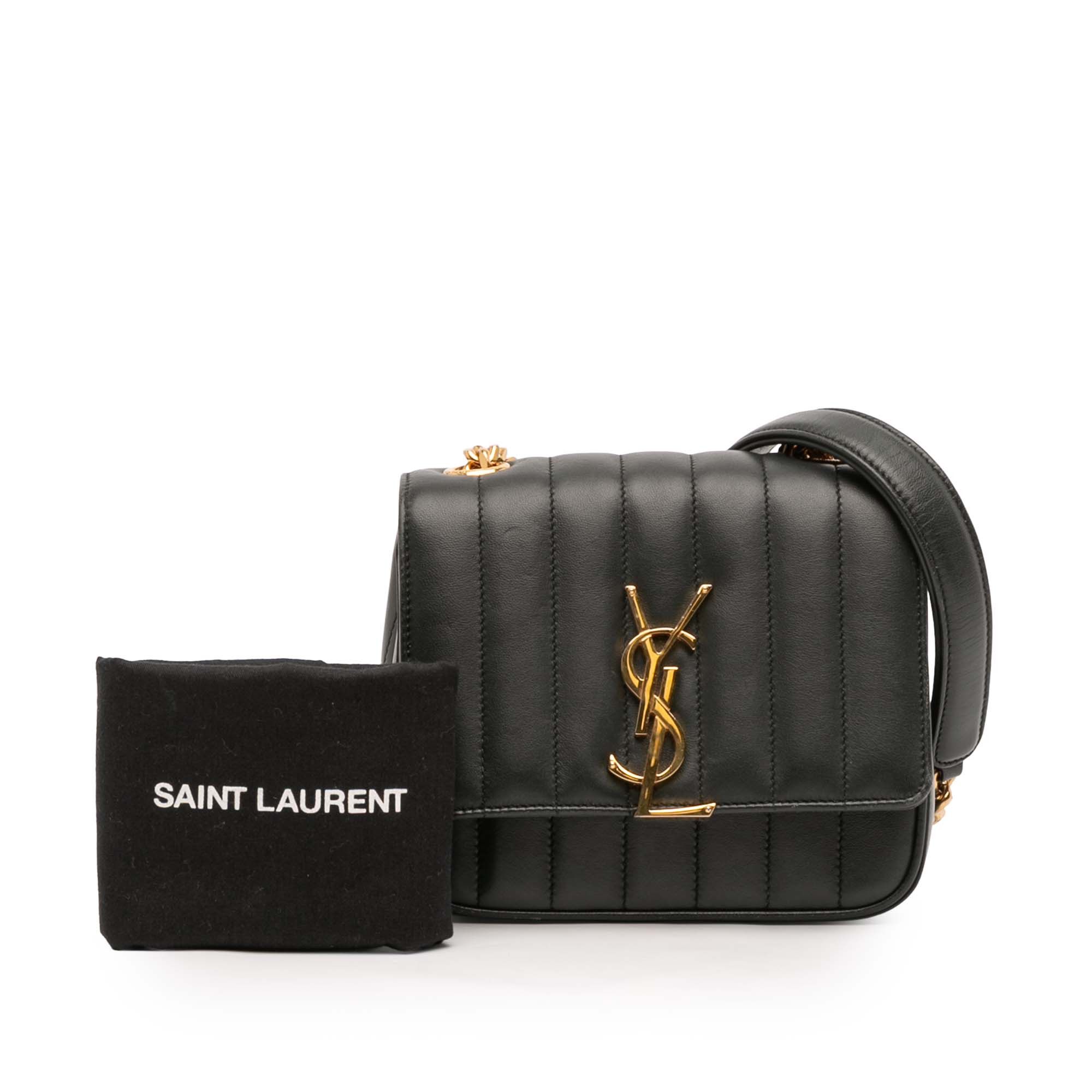 Yves Saint Laurent Yves Saint Laurent Small Lambskin Monogram Vicky Chain Bag Size ONE SIZE - 12 Thumbnail