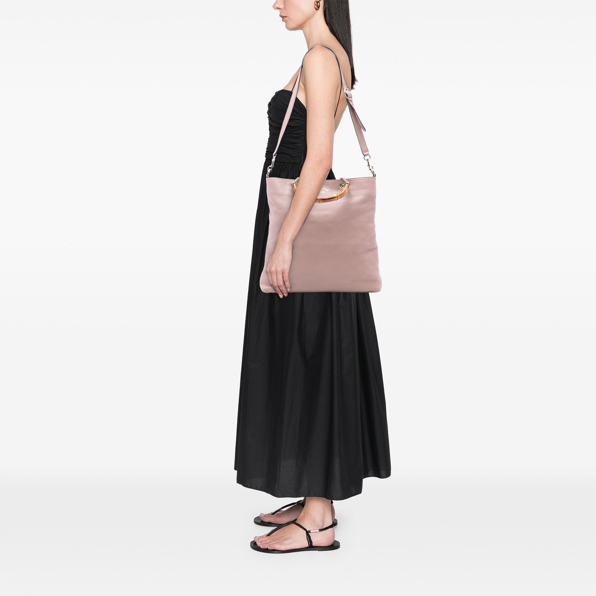 Gucci Gucci Tall Leather Bamboo Shopper Tote Size ONE SIZE - 7 Thumbnail