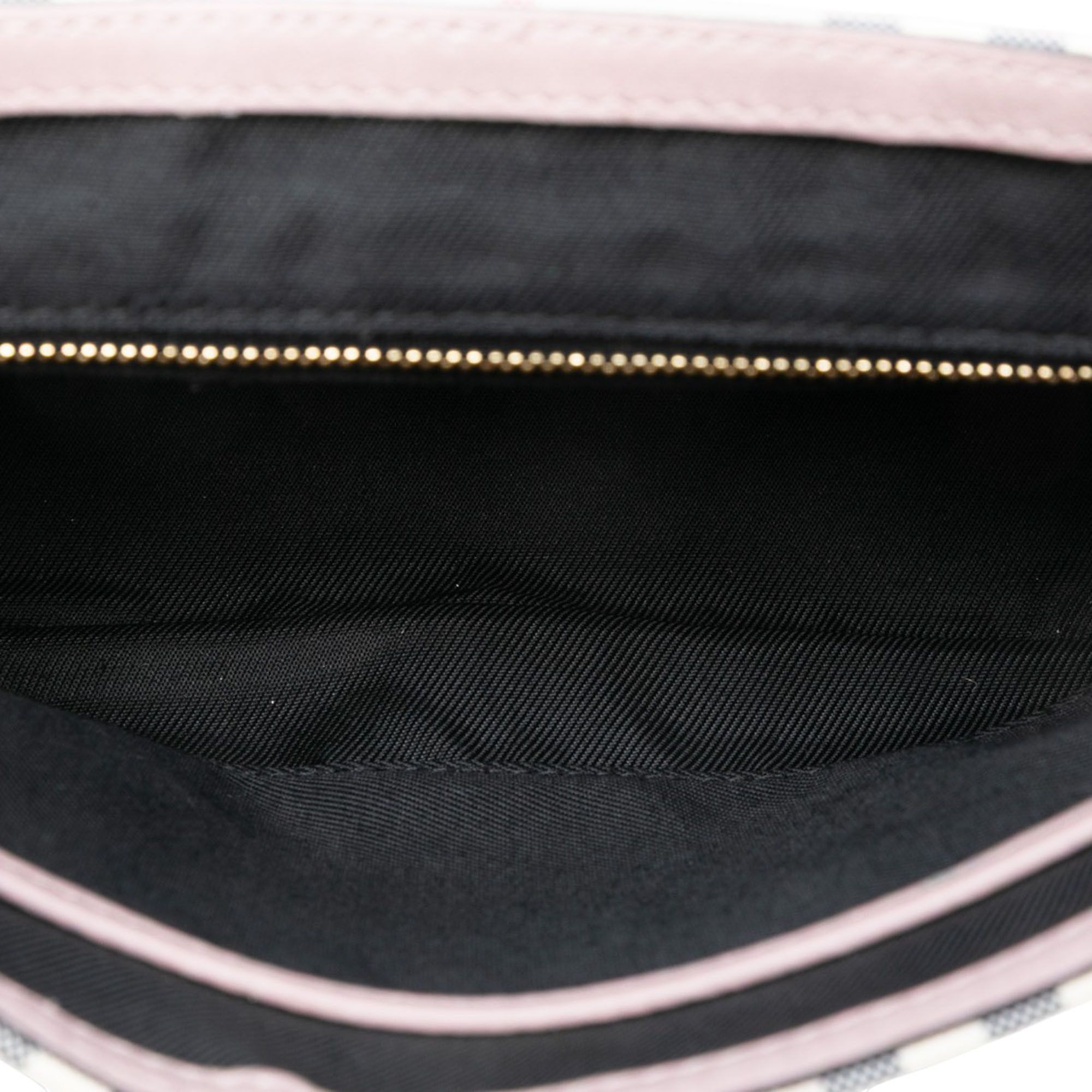 Burberry Burberry Small Haymarket Check Trimmed Leather Dickens Crossbody Size ONE SIZE - 4 Thumbnail