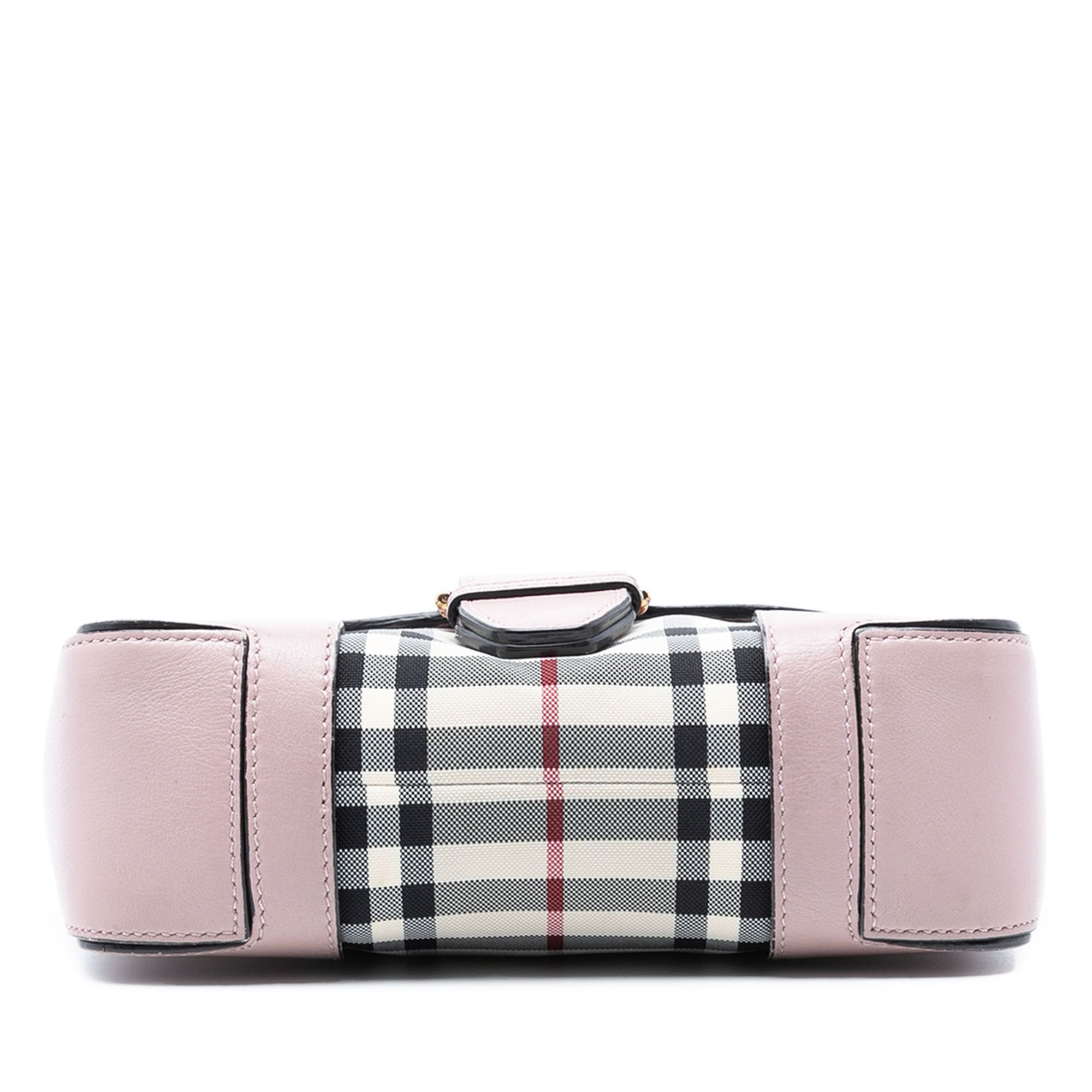 Burberry Burberry Small Haymarket Check Trimmed Leather Dickens Crossbody Size ONE SIZE - 3 Thumbnail