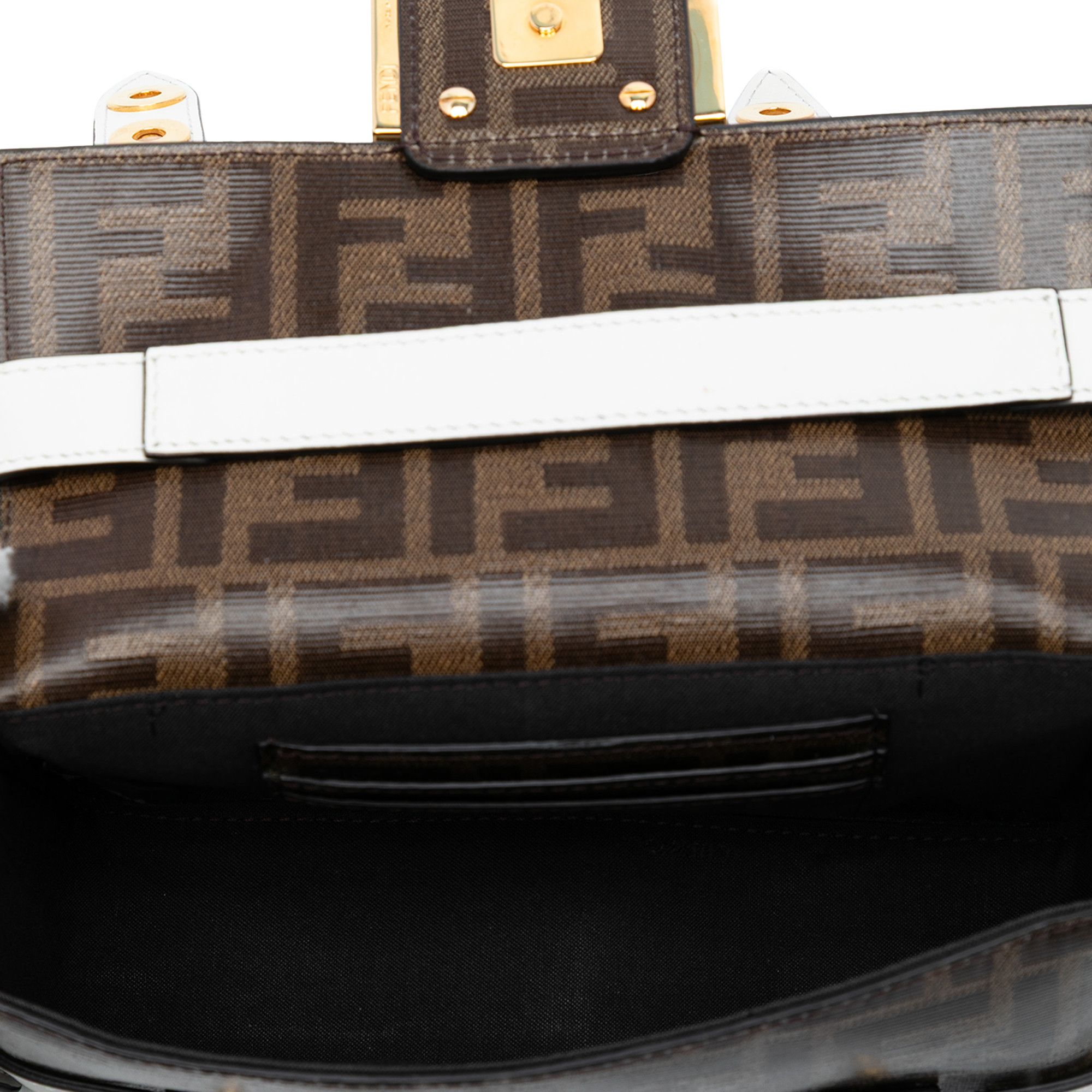 Fendi Fendi Mini Zucca Glazed Fabric Cage Baguette Satchel Size ONE SIZE - 4 Thumbnail
