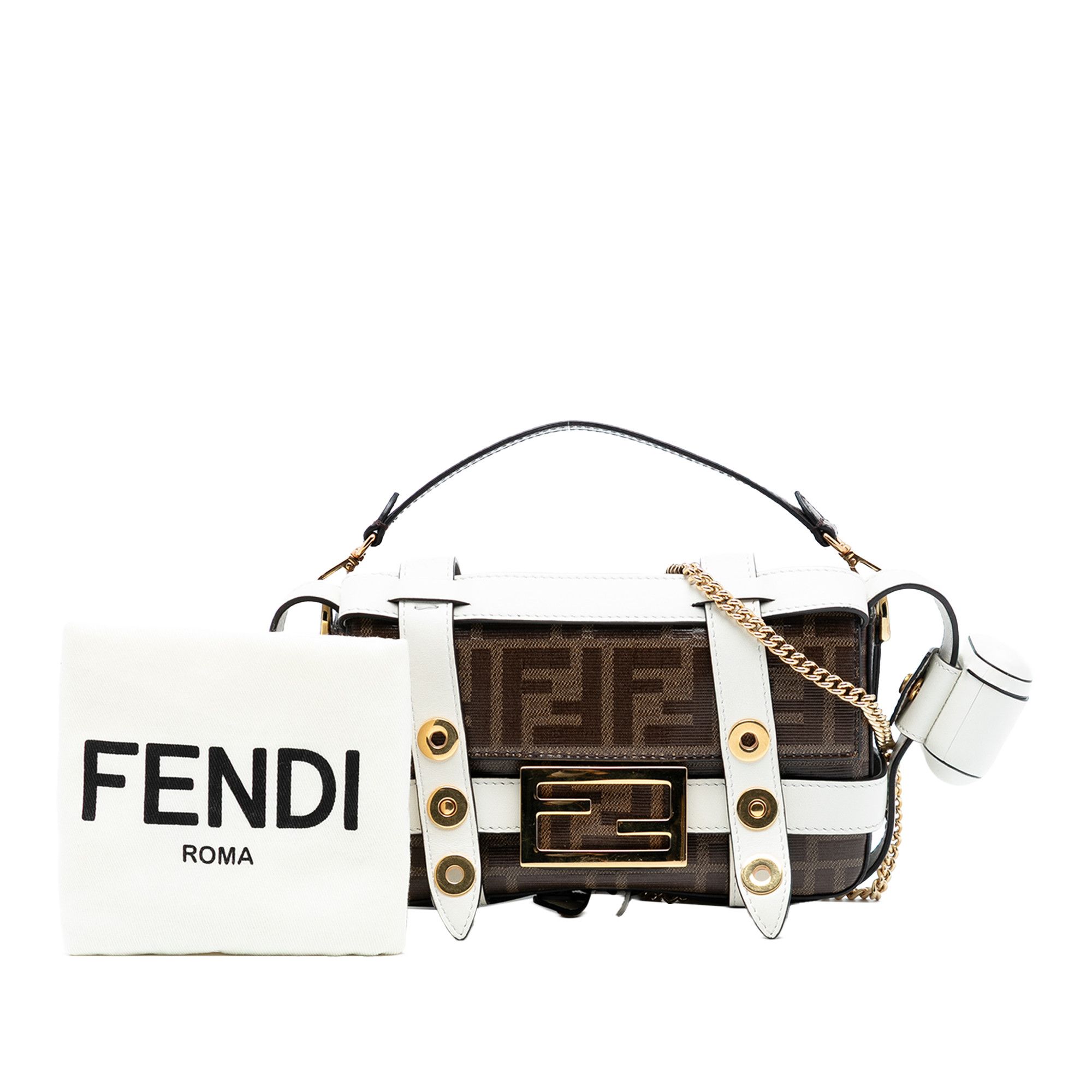 Fendi Fendi Mini Zucca Glazed Fabric Cage Baguette Satchel Size ONE SIZE - 8 Thumbnail