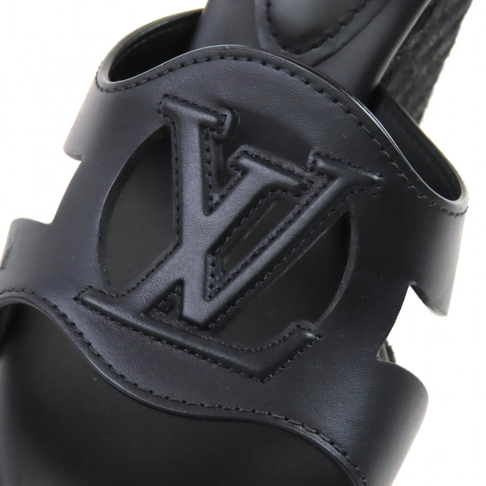 Louis Vuitton Louis Vuitton Louis Vuitton Espadrille Wedge Sandals Leather Shoes DUTY FREE for USA Size ONE SIZE - 9 Thumbnail