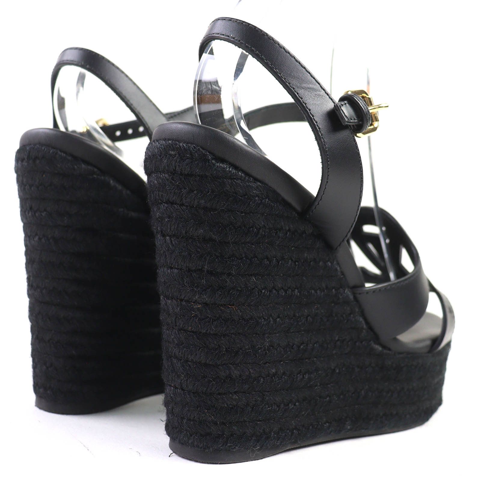 Louis Vuitton Louis Vuitton Louis Vuitton Espadrille Wedge Sandals Leather Shoes DUTY FREE for USA Size ONE SIZE - 7 Thumbnail