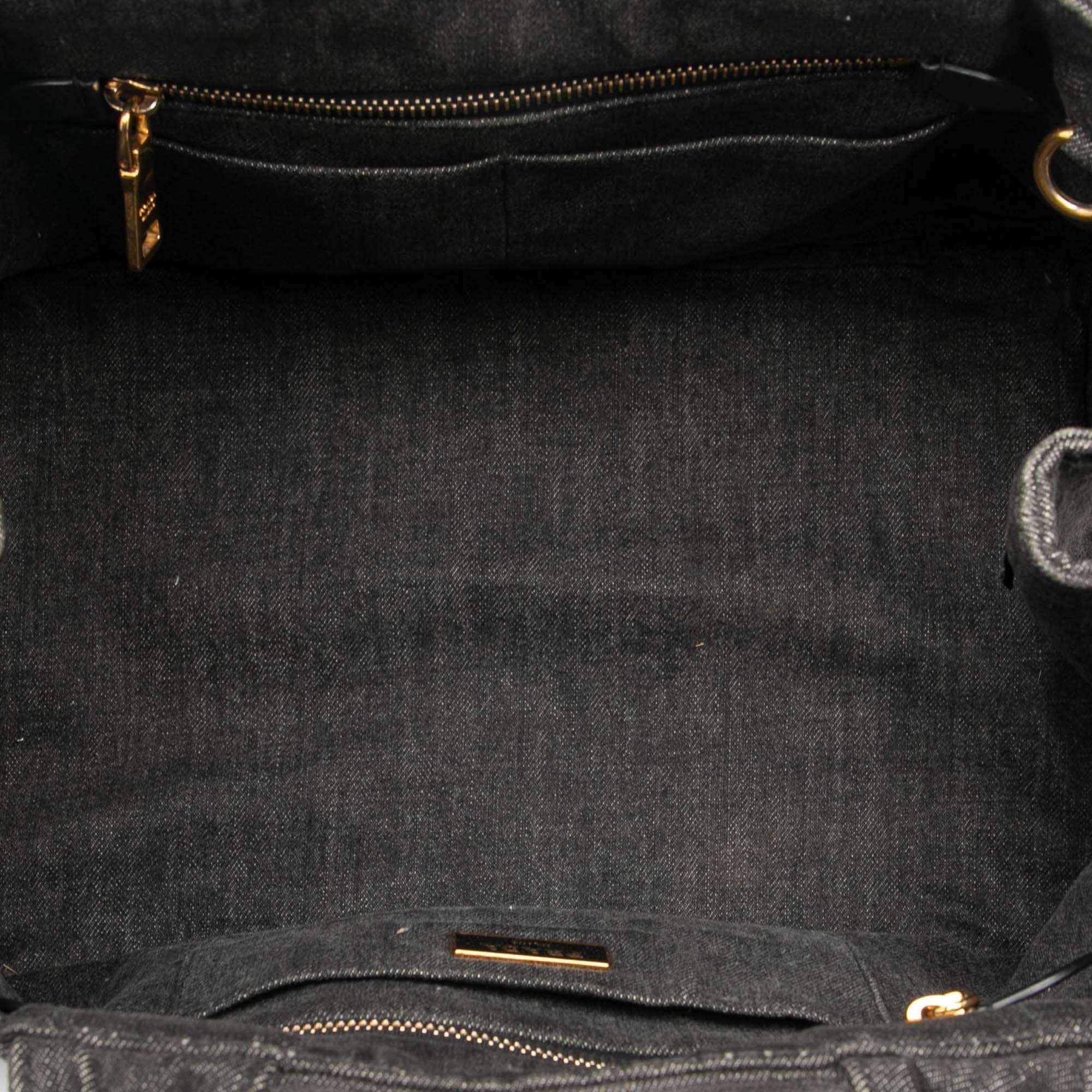Prada Prada Denim Canapa Logo Satchel Size ONE SIZE - 4 Thumbnail