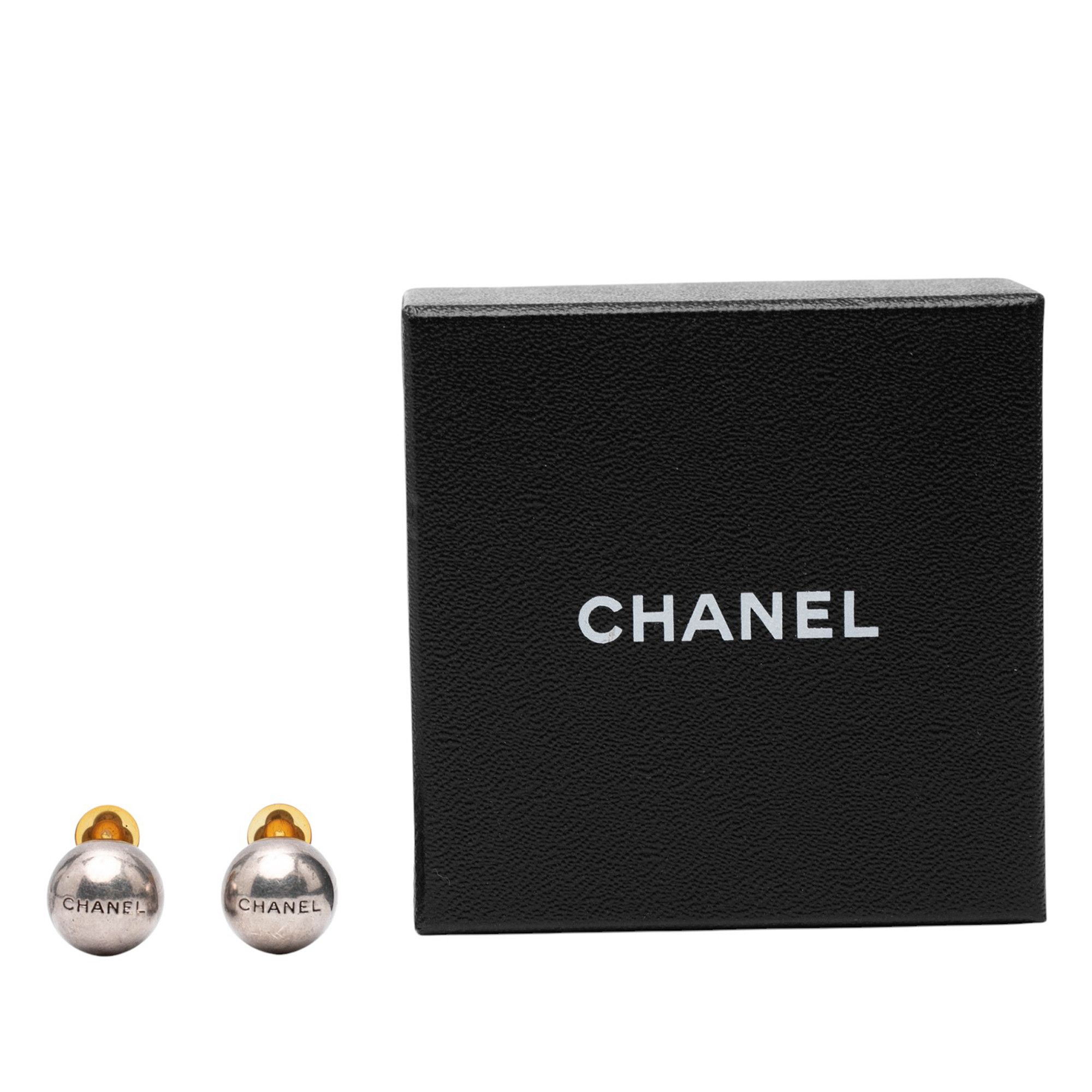 Chanel Chanel Silver Plated Logo Ball Clip On Earrings Size ONE SIZE - 5 Thumbnail
