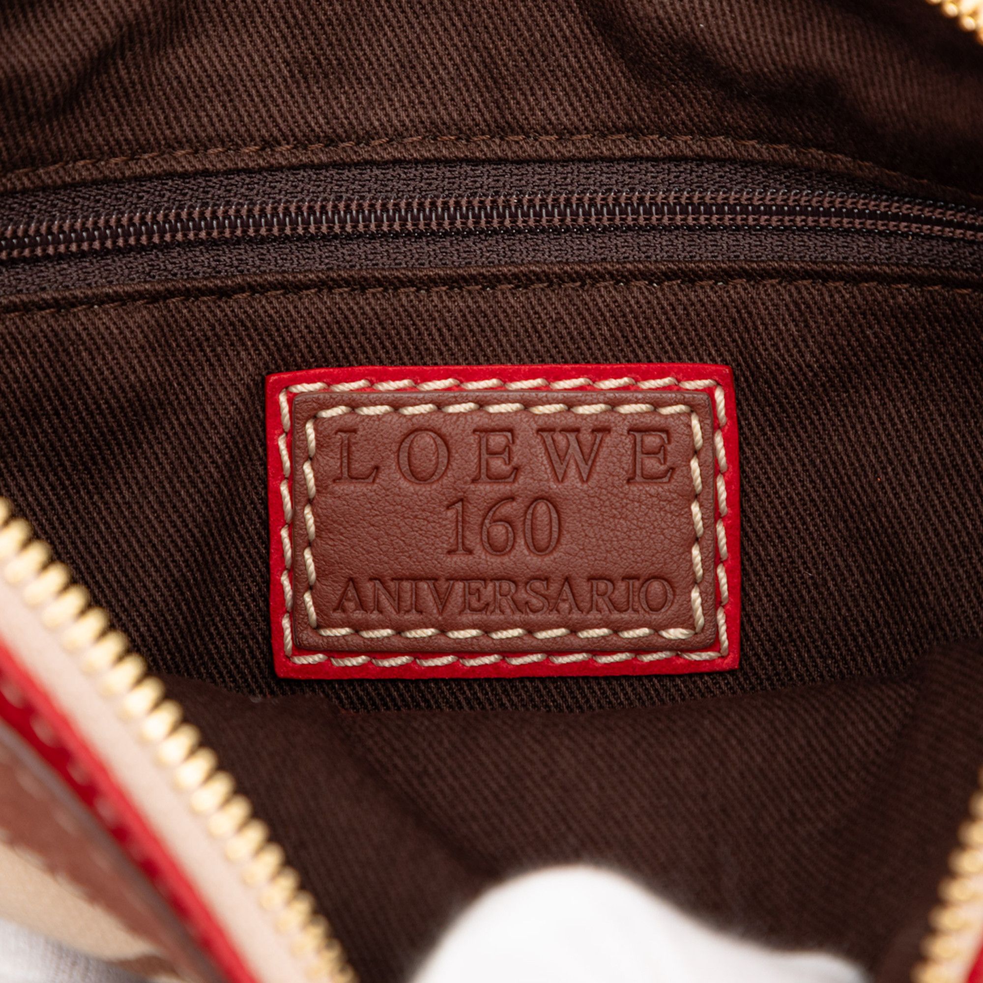 Loewe LOEWE 160th Anniversary Suede Trimmed Canvas Shoulder Bag Size ONE SIZE - 5 Thumbnail