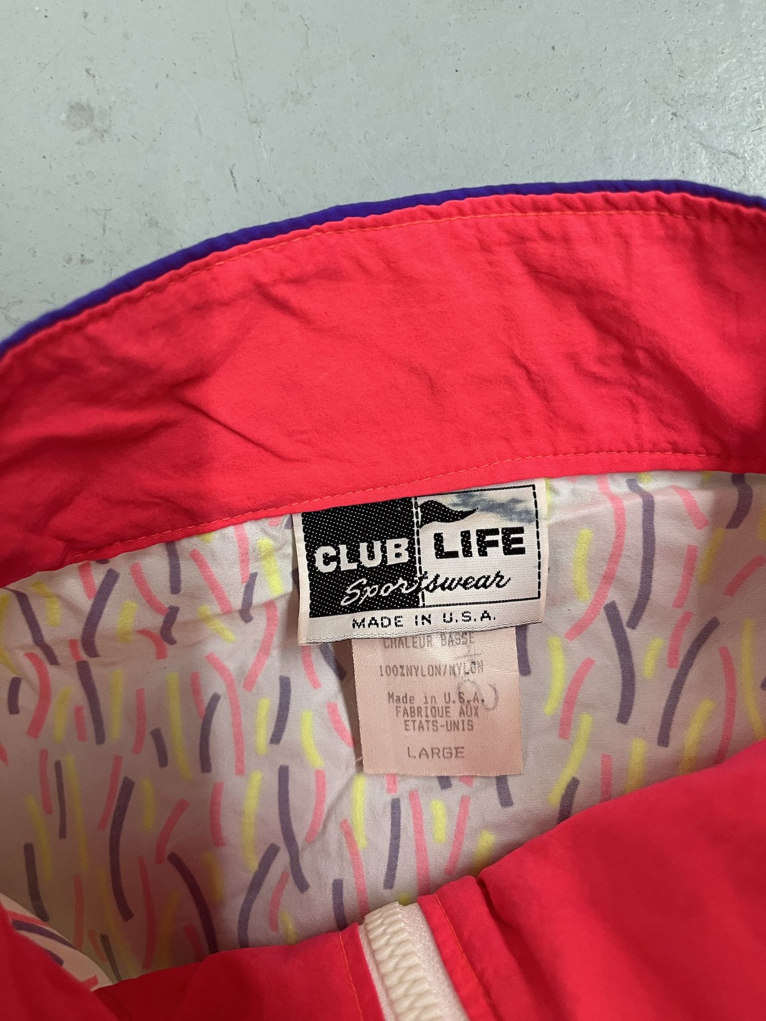 Vintage Vintage 1991 Special Olympics Confetti Windberaker Size L Size US L / EU 52-54 / 3 - 2 Thumbnail