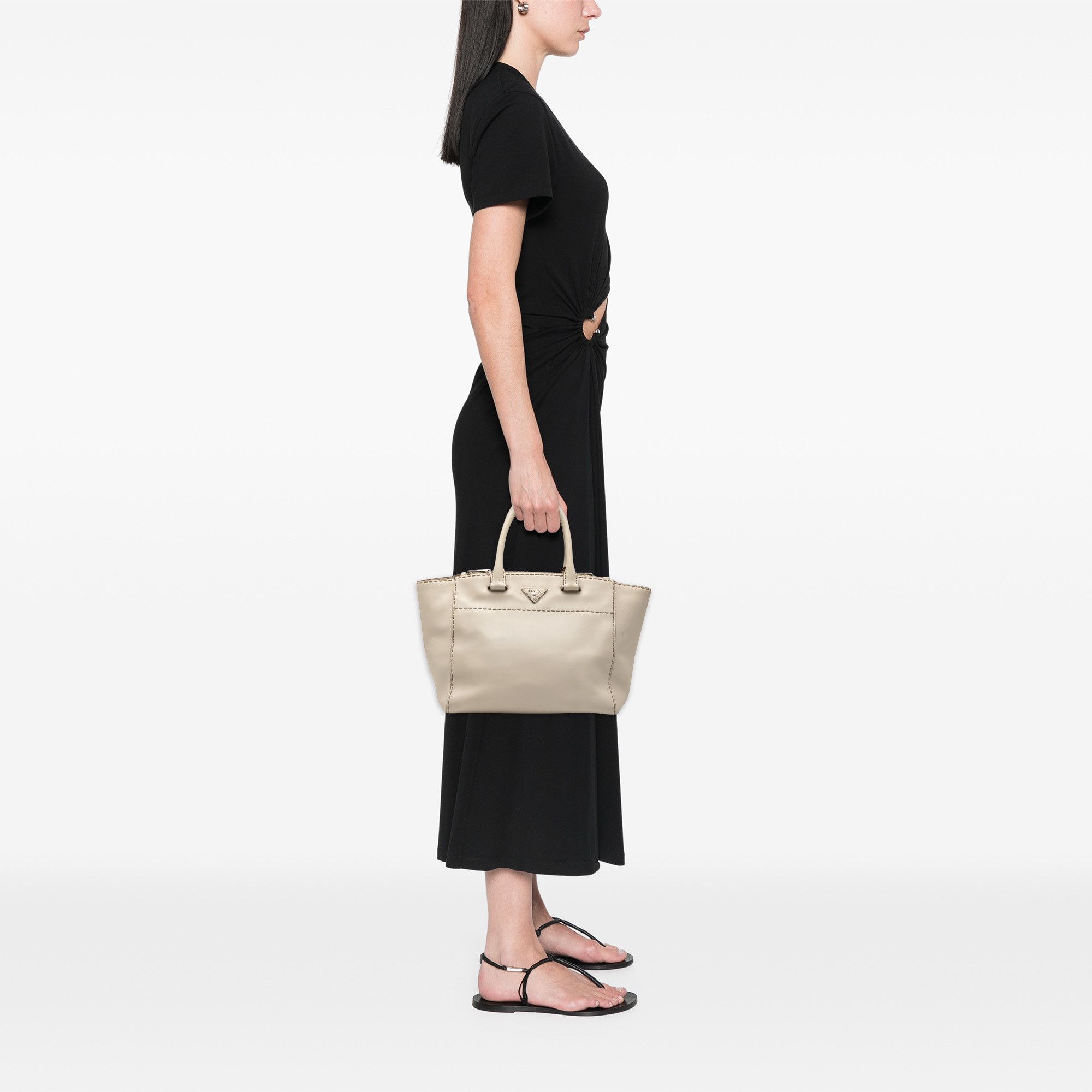 Prada Prada City Calf Stitched Twin Pocket Satchel Size ONE SIZE - 6 Thumbnail