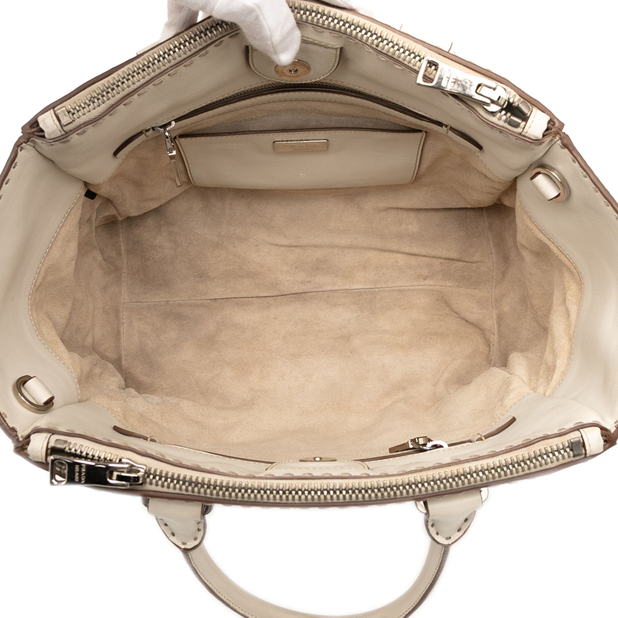 Prada Prada City Calf Stitched Twin Pocket Satchel Size ONE SIZE - 4 Thumbnail