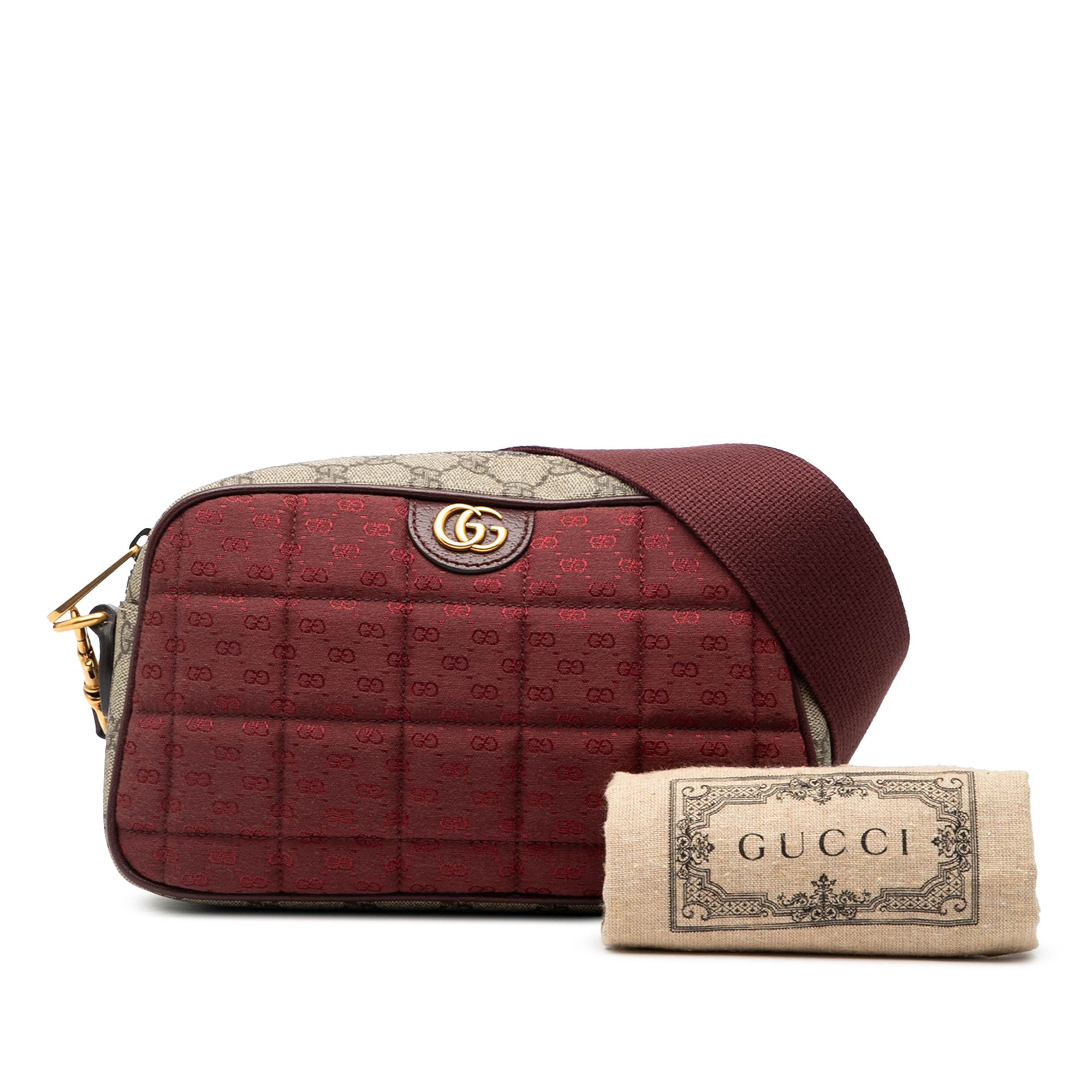 Gucci Gucci Small Quilted Mini GG Canvas and GG Supreme Double G Crossbody Size ONE SIZE - 8 Thumbnail