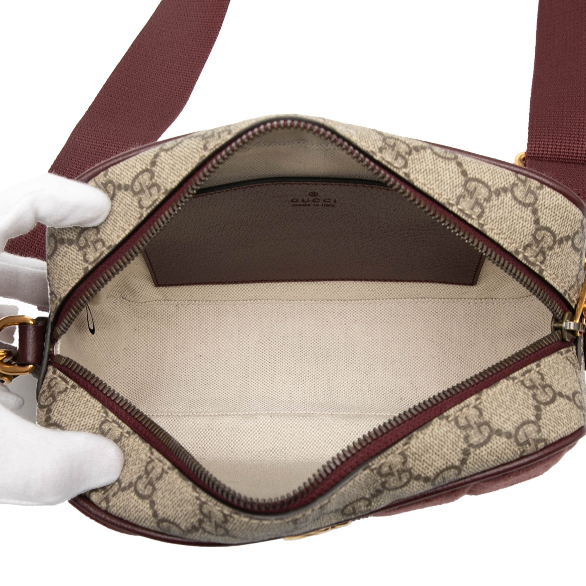 Gucci Gucci Small Quilted Mini GG Canvas and GG Supreme Double G Crossbody Size ONE SIZE - 4 Thumbnail