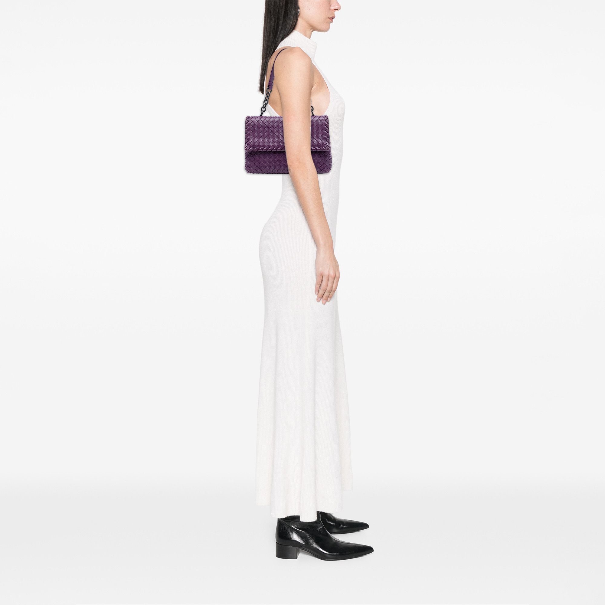Bottega Veneta Bottega Veneta Small Nappa Intrecciato Olimpia Shoulder Bag Size ONE SIZE - 7 Thumbnail