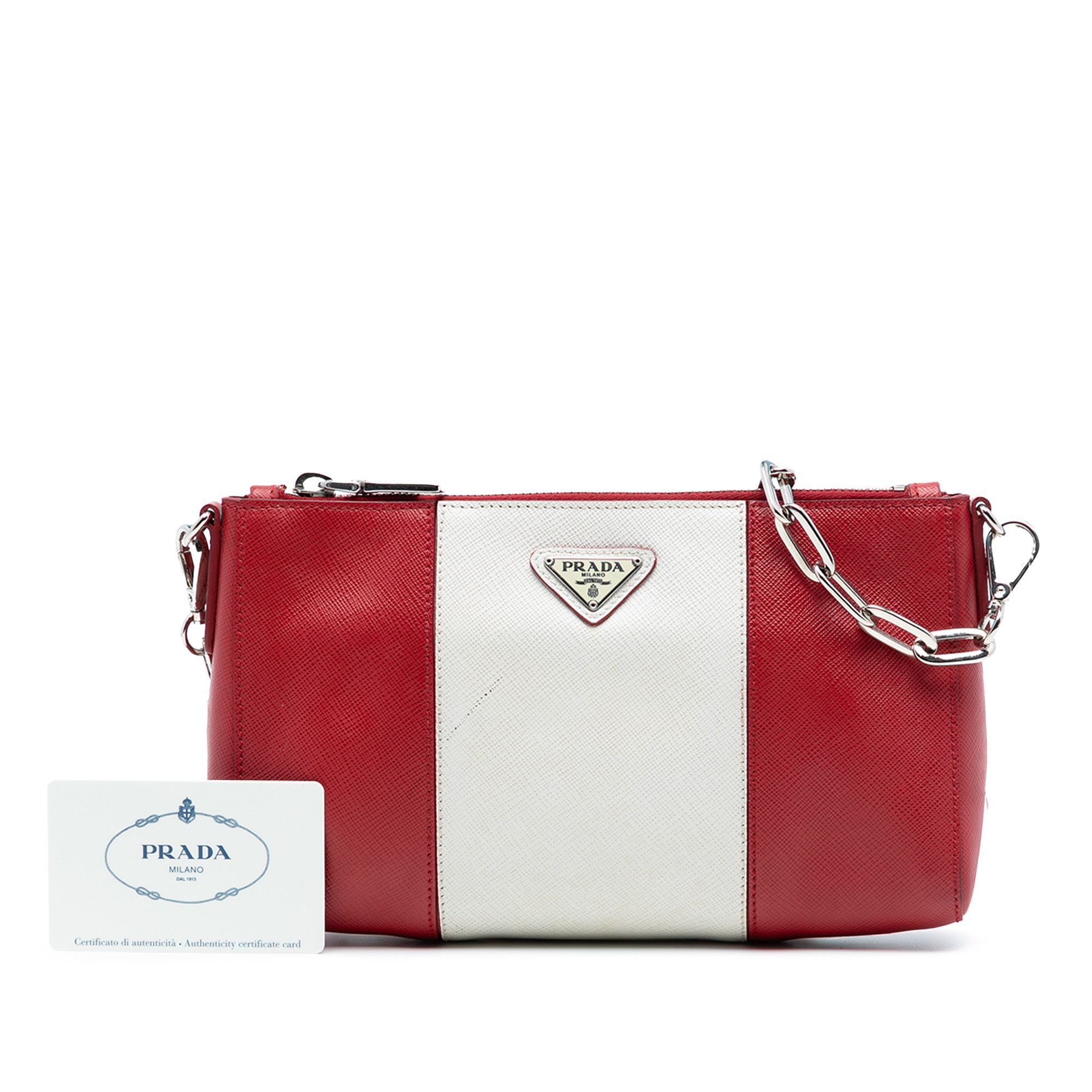 Prada Prada Bicolor Saffiano Lux Crossbody Size ONE SIZE - 7 Thumbnail