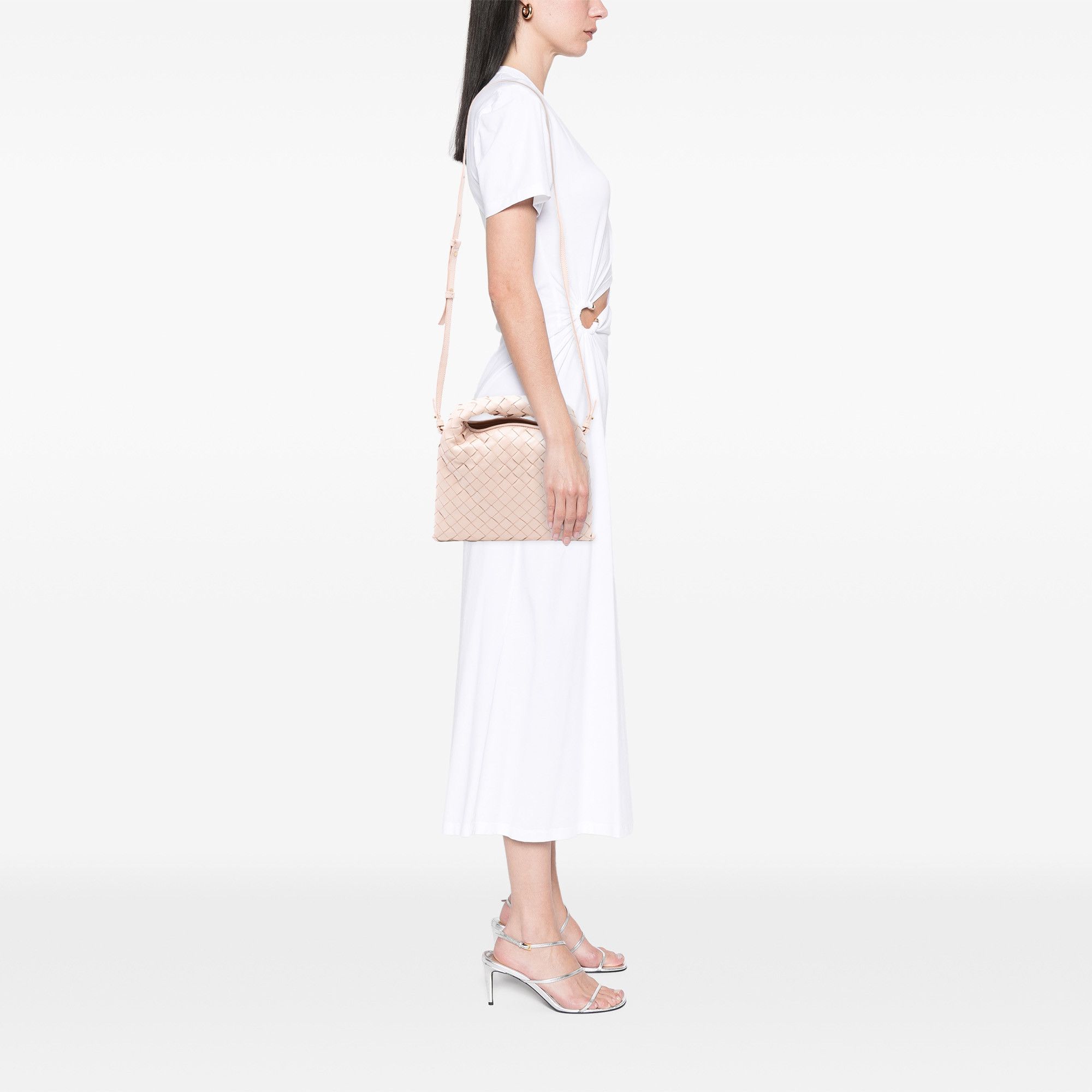 Bottega Veneta Bottega Veneta Mini Calfskin Intrecciato Hop Satchel Size ONE SIZE - 7 Thumbnail