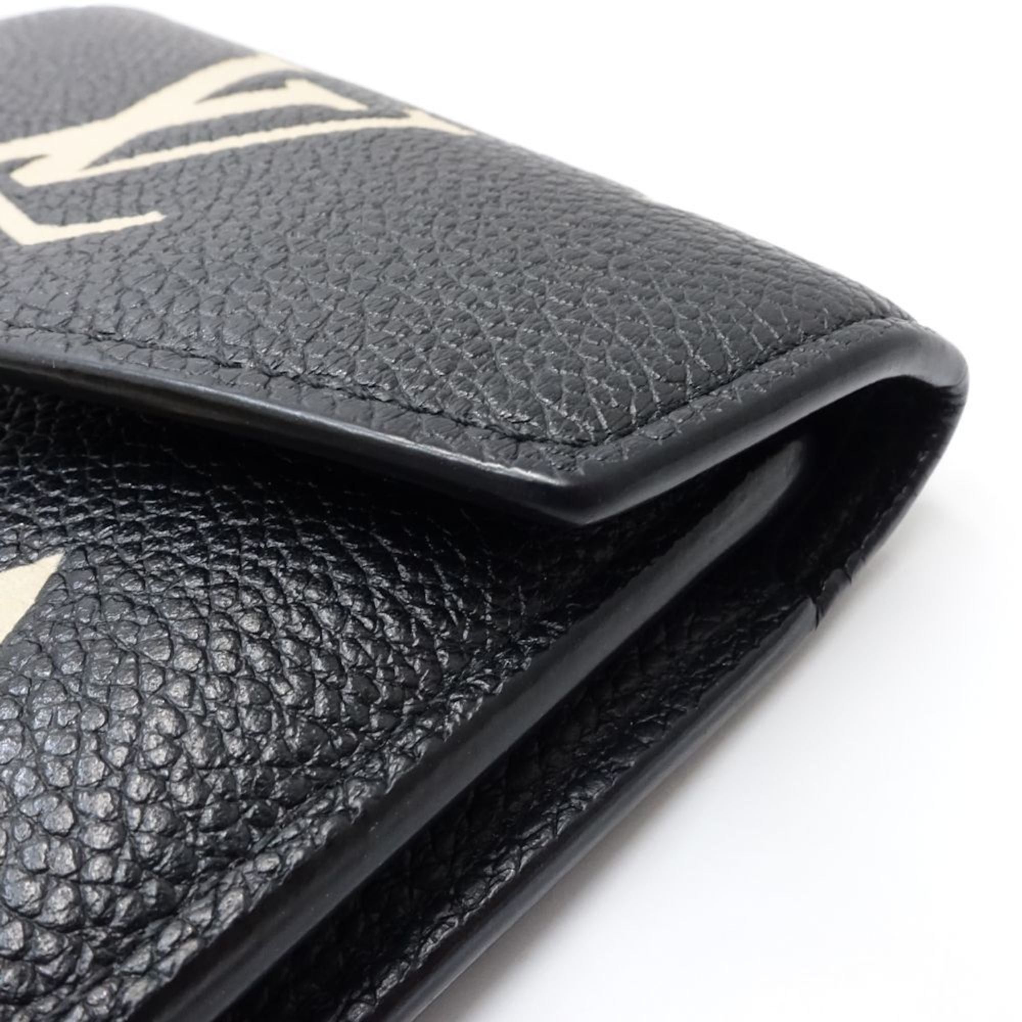 Louis Vuitton Louis Vuitton Tri-fold Wallet M80968 Portefeuille Victorine Monogram Bicolor Empreinte Noir Women's 181729 Size ONE SIZE - 4 Thumbnail