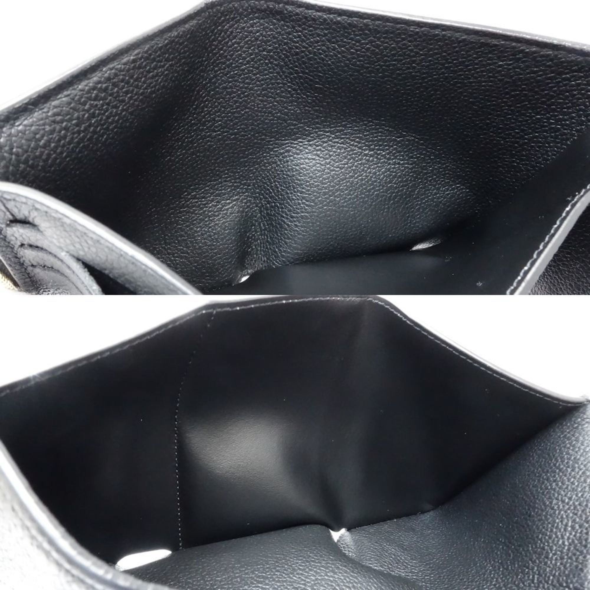 Louis Vuitton Louis Vuitton Tri-fold Wallet M80968 Portefeuille Victorine Monogram Bicolor Empreinte Noir Women's 181729 Size ONE SIZE - 8 Thumbnail