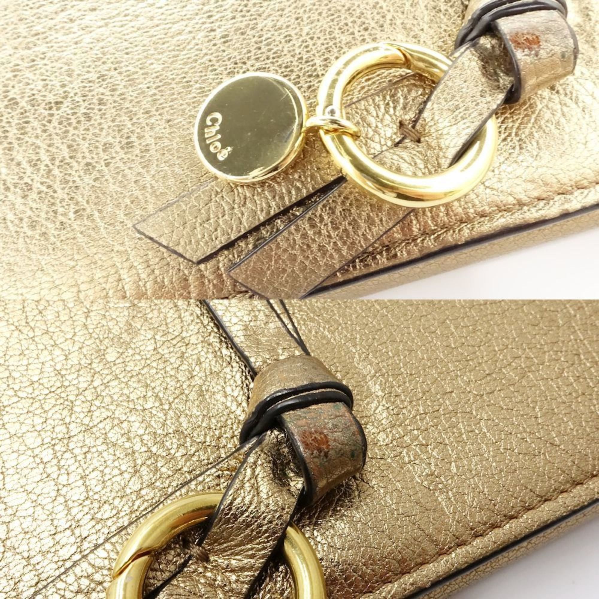 Chloe Chloé Chloe Alphabet Long Wallet 4SH0819 Leather Merlic Gold Women's 181692 Size ONE SIZE - 5 Thumbnail