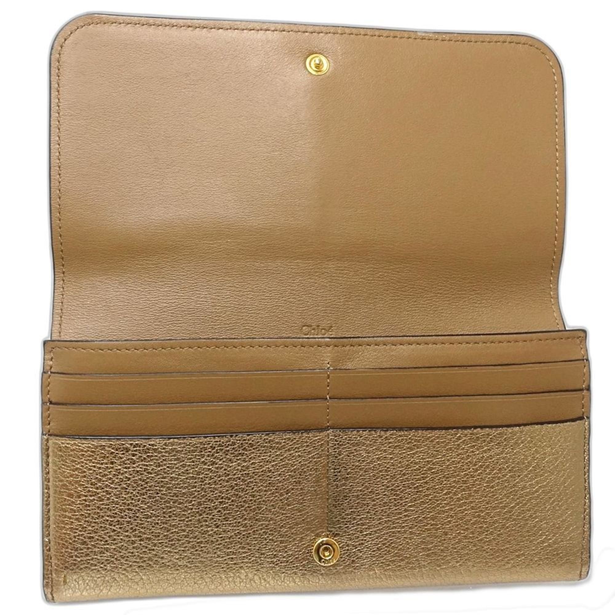 Chloe Chloé Chloe Alphabet Long Wallet 4SH0819 Leather Merlic Gold Women's 181692 Size ONE SIZE - 6 Thumbnail