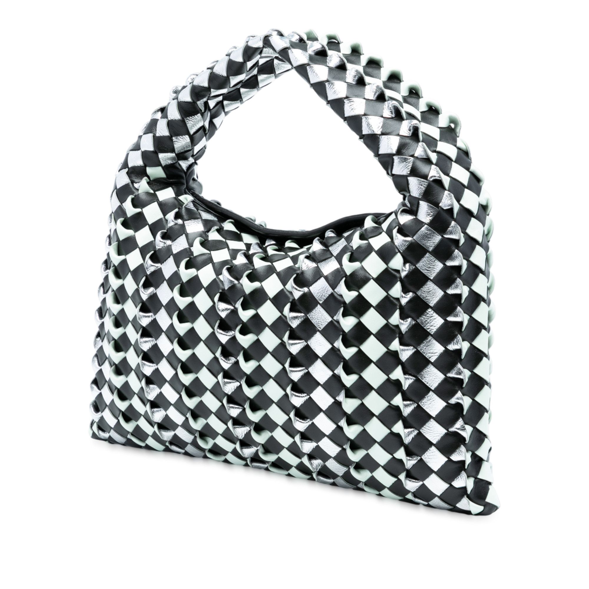 Bottega Veneta Bottega Veneta Small Bicolor Calfskin Intrecciato Hop Hobo Size ONE SIZE - 2 Thumbnail