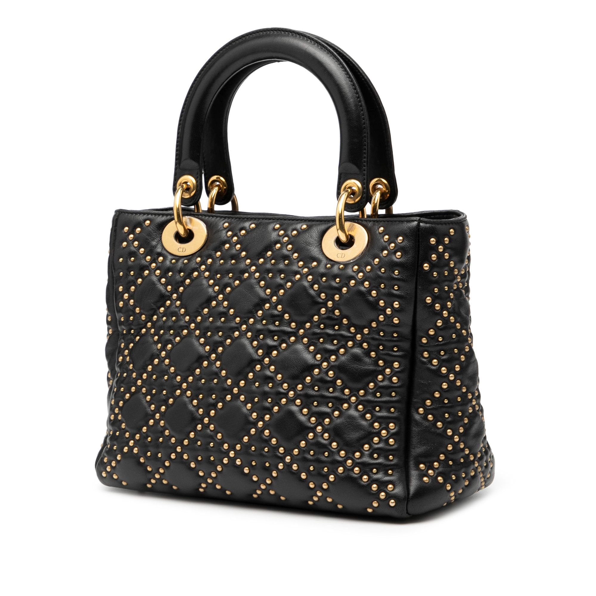 Dior Dior Medium Lambskin Cannage Studded Supple Lady Dior Size ONE SIZE - 2 Thumbnail