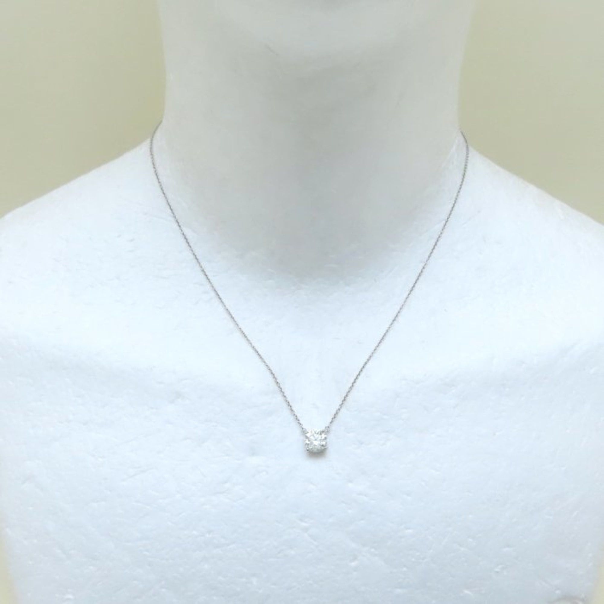 Tiffany & Co. TIFFANY & Co. Tiffany Solitaire Necklace with a 1.25ct Diamond, H.VS1.3 Excellent, Pt950 Platinum, Women's, 294603 Size ONE SIZE - 2 Thumbnail