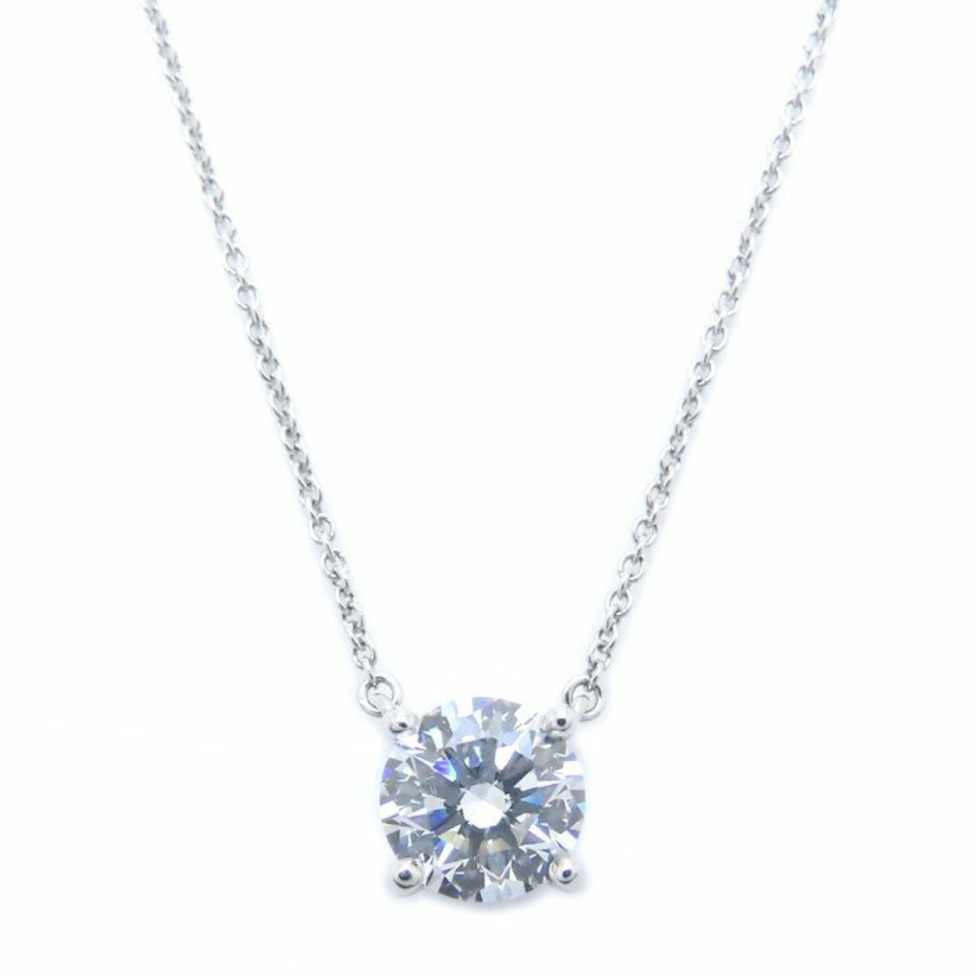 Tiffany & Co. TIFFANY & Co. Tiffany Solitaire Necklace with a 1.25ct Diamond, H.VS1.3 Excellent, Pt950 Platinum, Women's, 294603 Size ONE SIZE - 10 Thumbnail