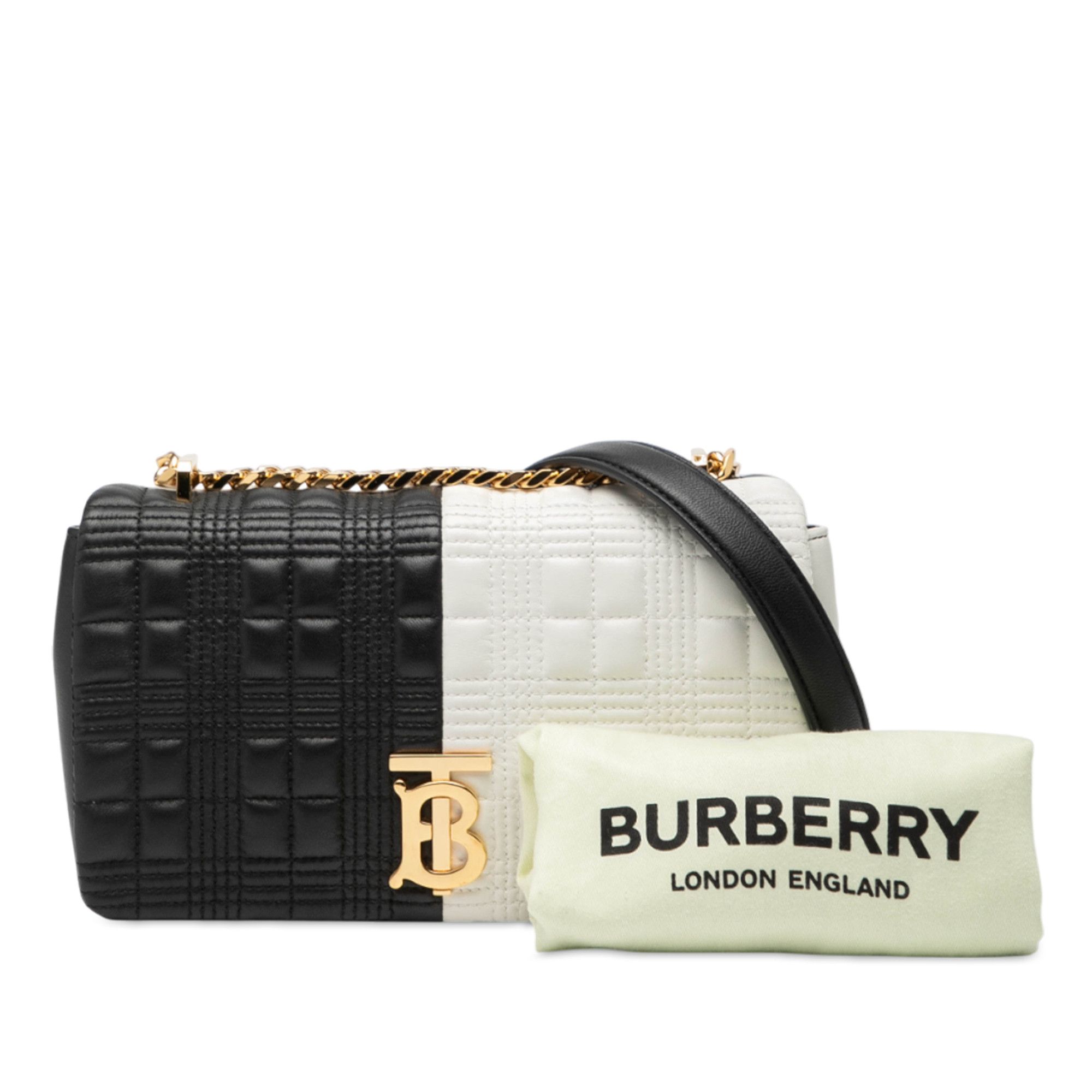 Burberry Burberry Small Bicolor Quilted Lambskin Lola Crossbody Size ONE SIZE - 8 Thumbnail