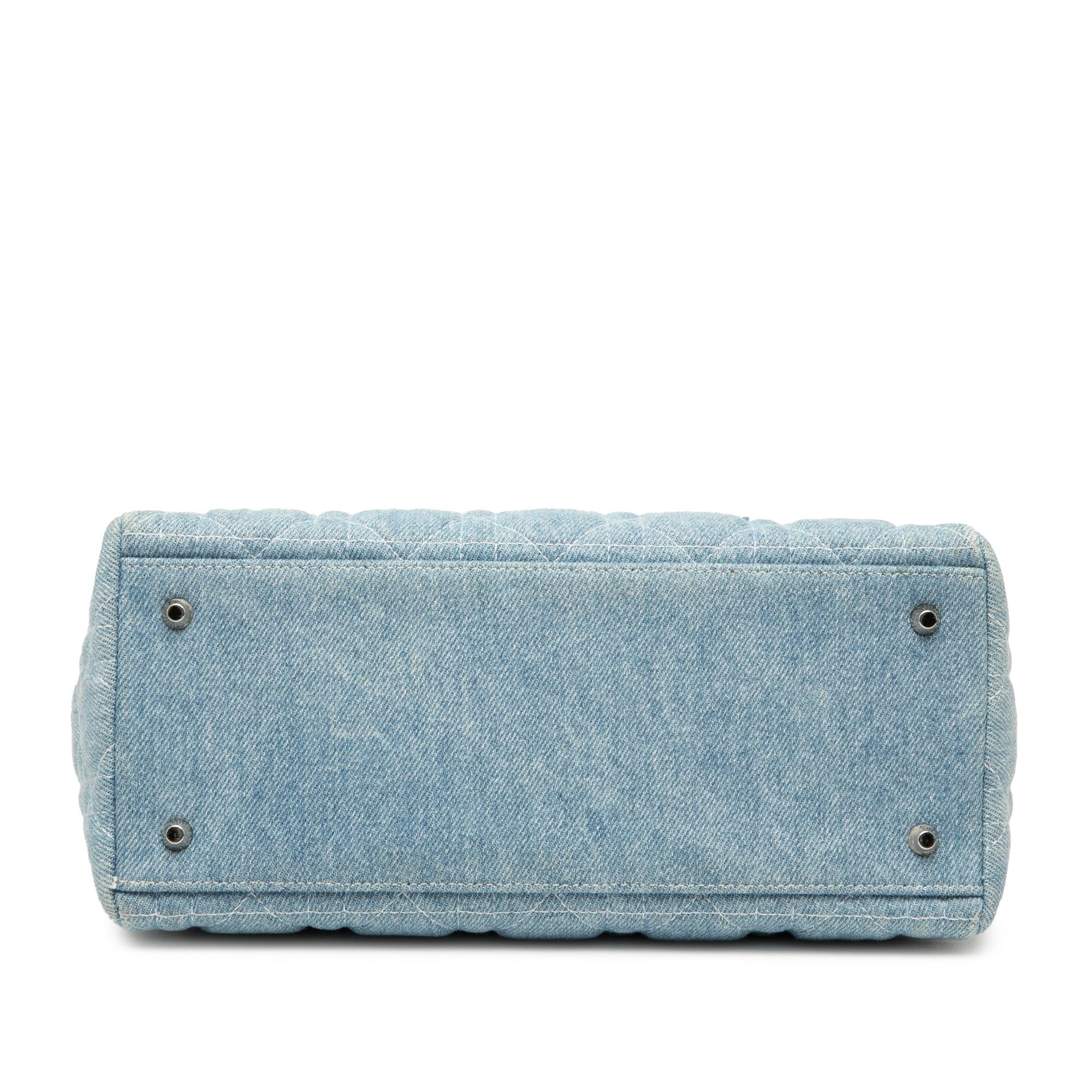 Dior Dior Medium Denim Cannage Acrylic Handles Lady Dior Size ONE SIZE - 3 Thumbnail