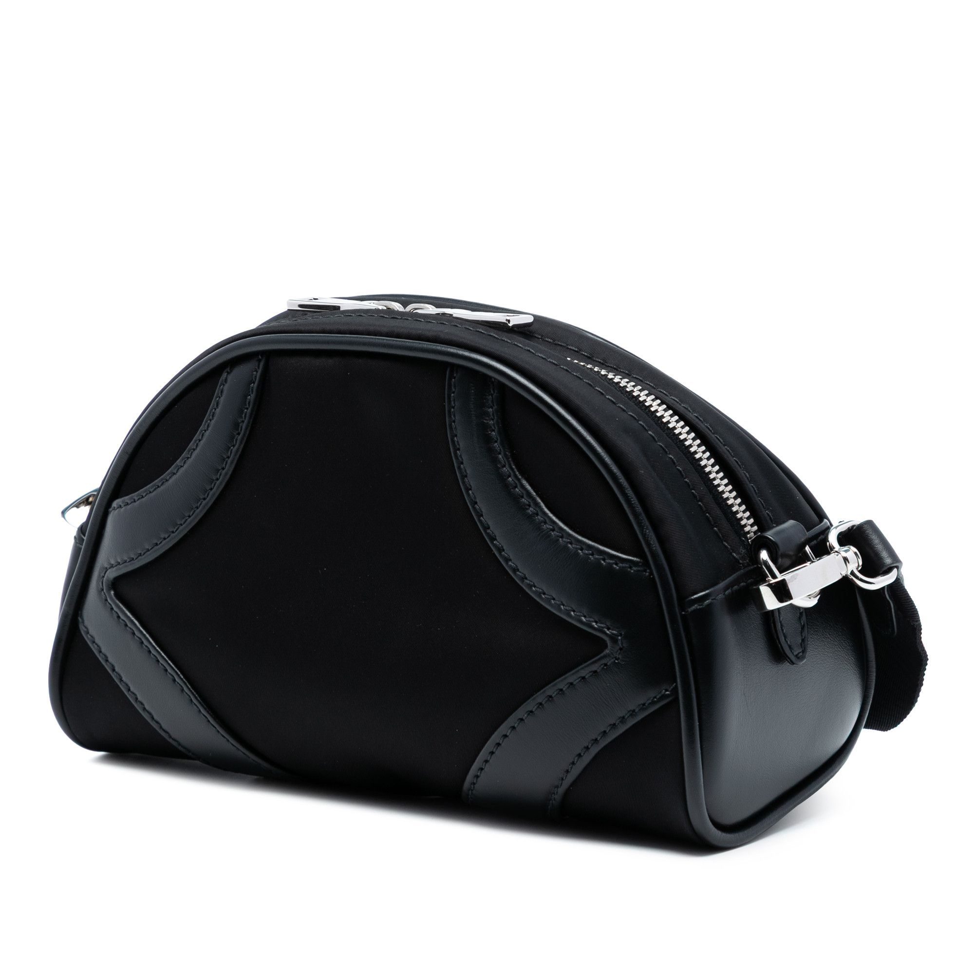 Prada Prada Soft Calf Trimmed Tessuto Bowling Crossbody Size ONE SIZE - 2 Thumbnail