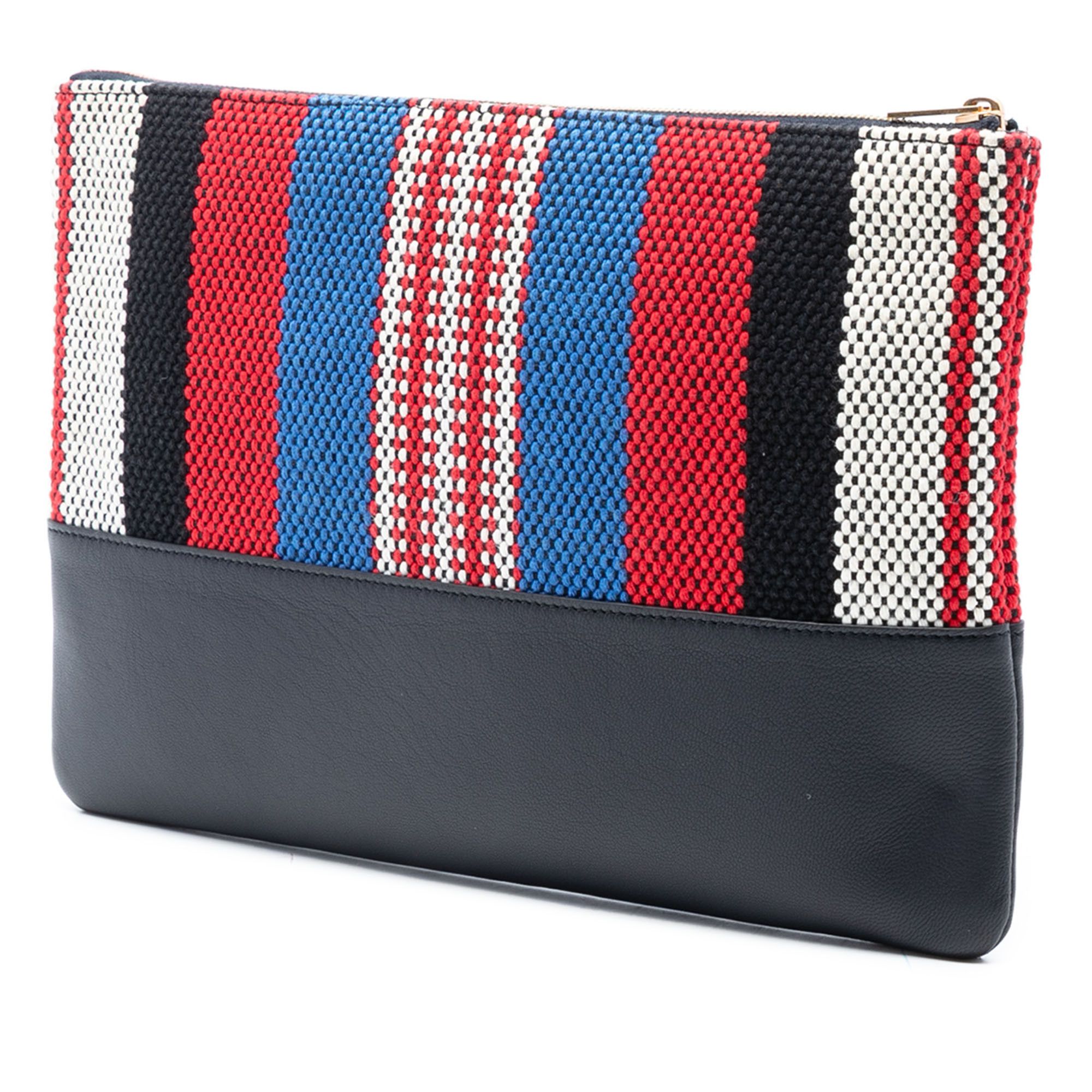 Celine Celine Canvas Striped Solo Pouch Size ONE SIZE - 2 Thumbnail