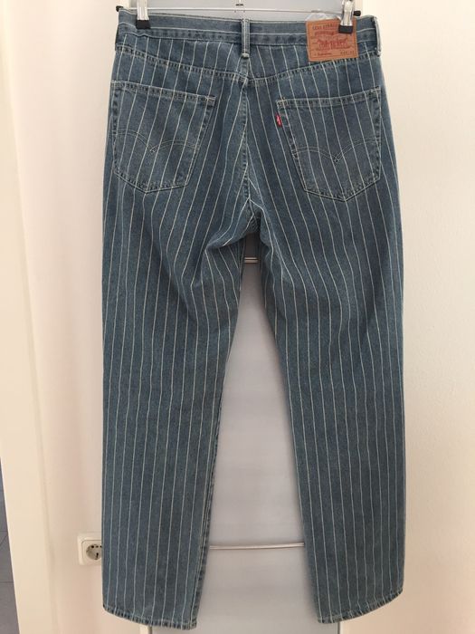 Supreme Supreme Levis Pinstripe 550 Jeans blue | Grailed