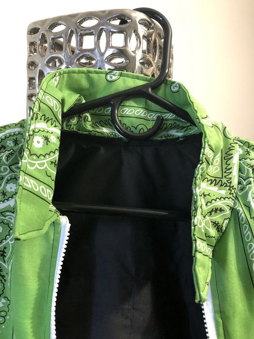 Custom Slime Green Bandana Jacket Grailed