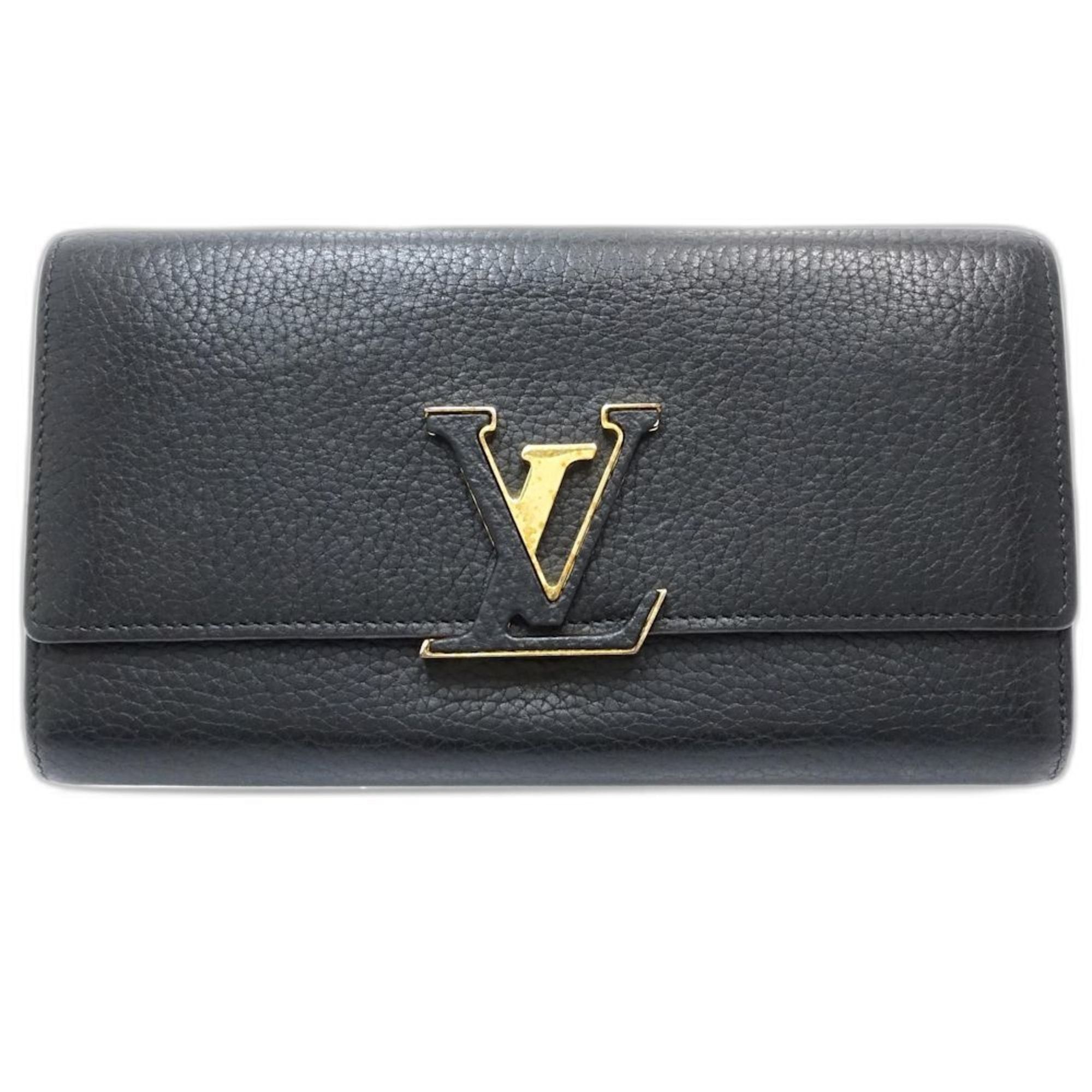 Louis Vuitton Louis Vuitton Long Wallet M61248 Portefeuille Capucines Taurillon Leather Noir Women's 181738 Size ONE SIZE - 10 Thumbnail