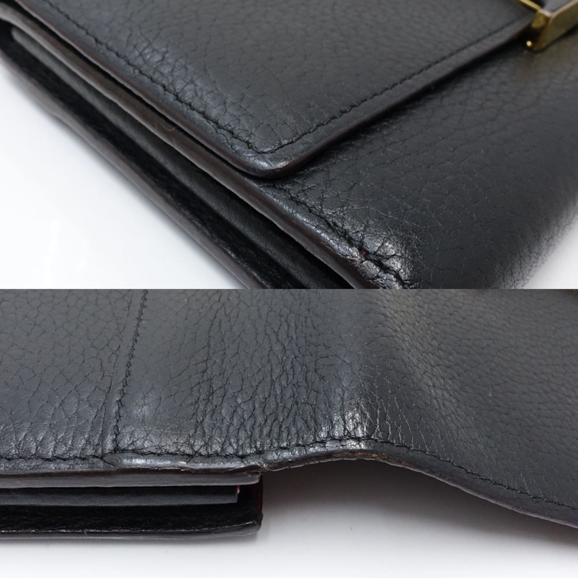 Louis Vuitton Louis Vuitton Long Wallet M61248 Portefeuille Capucines Taurillon Leather Noir Women's 181738 Size ONE SIZE - 4 Thumbnail