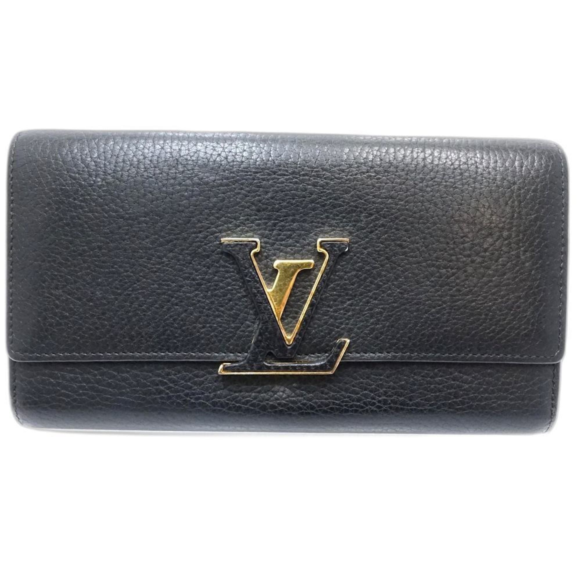 Louis Vuitton Louis Vuitton Long Wallet M61248 Portefeuille Capucines Taurillon Leather Noir Women's 181738 Size ONE SIZE - 2 Thumbnail