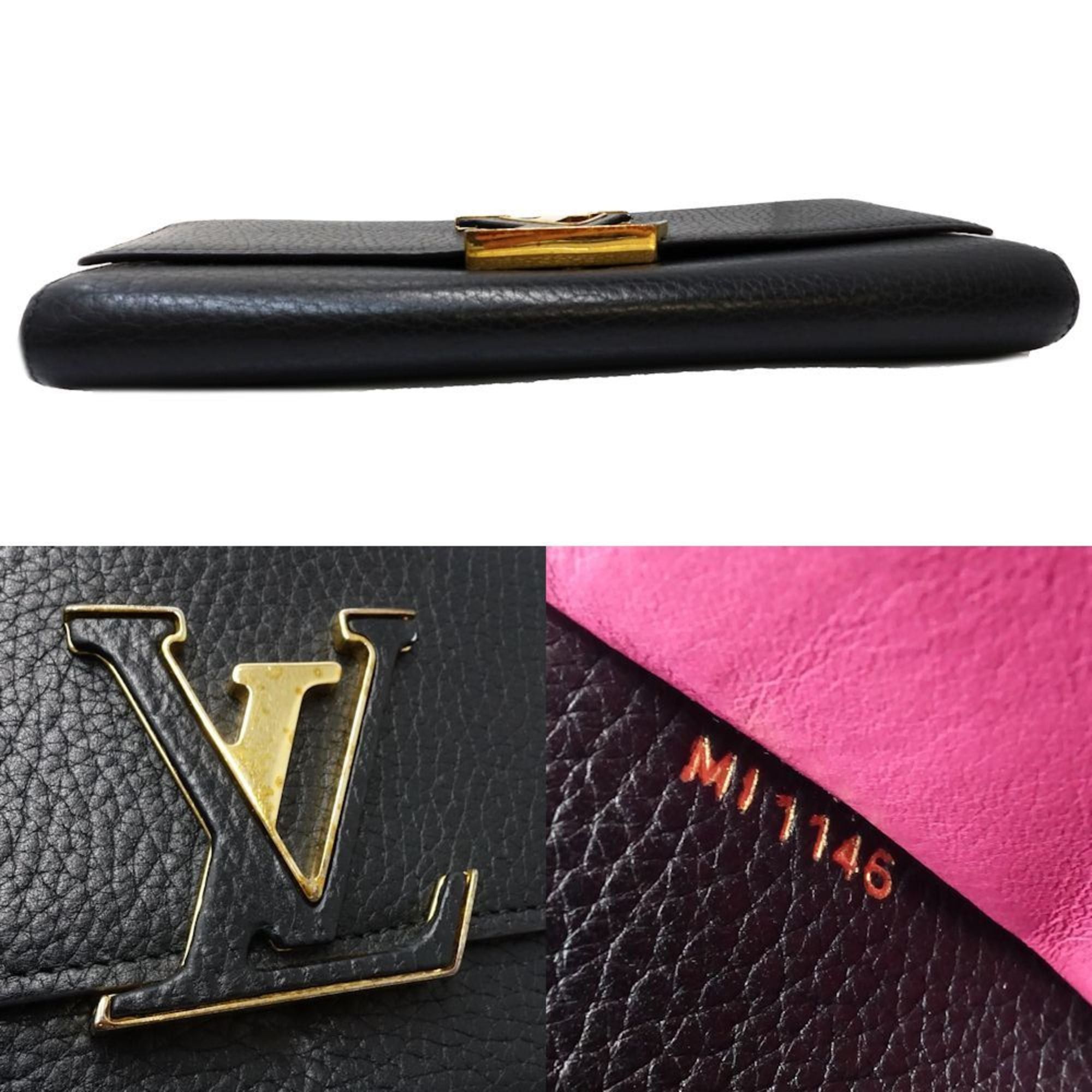 Louis Vuitton Louis Vuitton Long Wallet M61248 Portefeuille Capucines Taurillon Leather Noir Women's 181738 Size ONE SIZE - 9 Thumbnail
