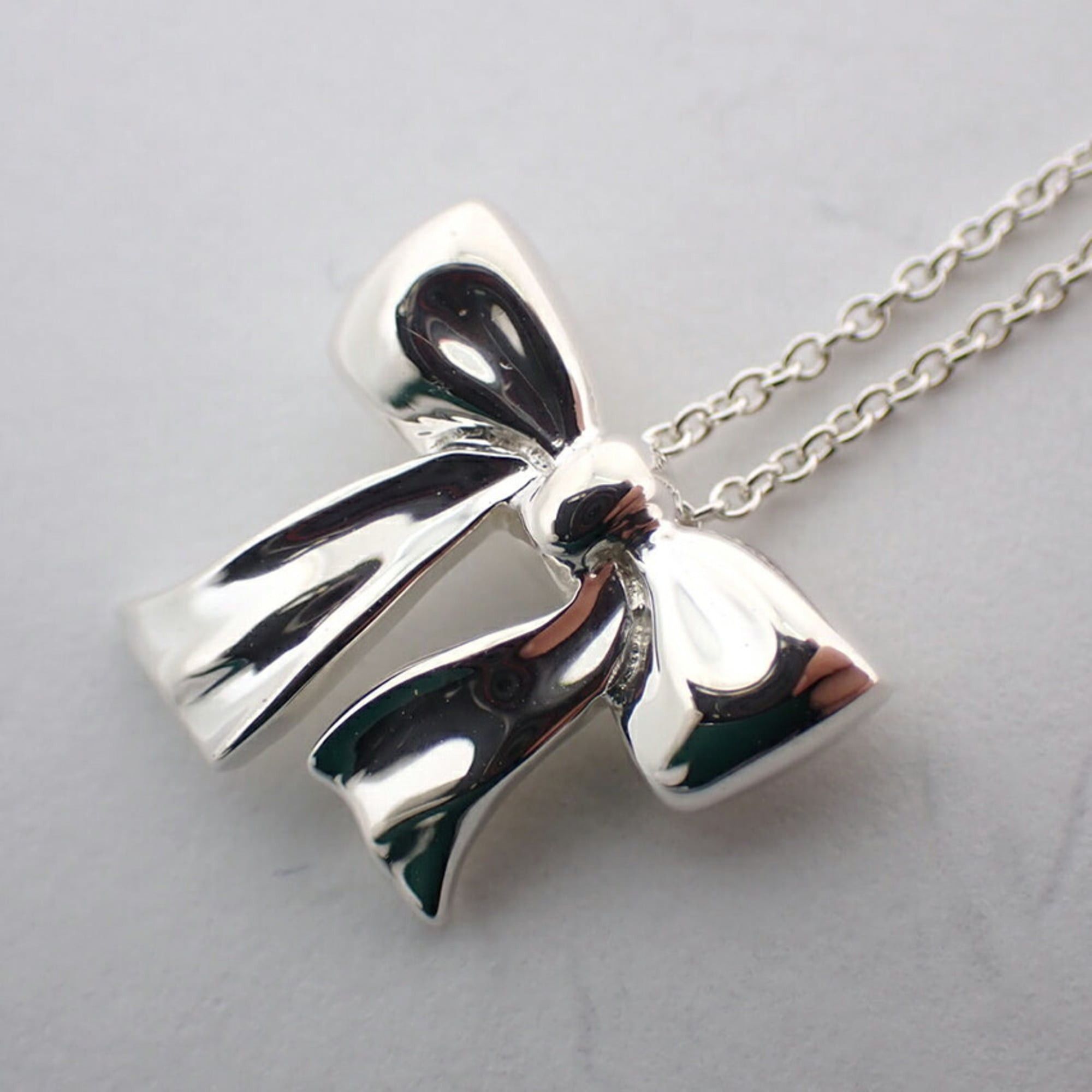 Tiffany & Co. TIFFANY 925 ribbon pendant necklace Size ONE SIZE - 7 Thumbnail