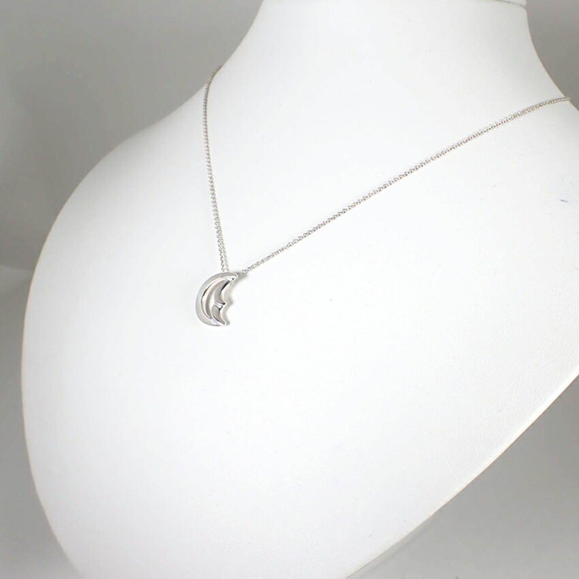 Tiffany & Co. TIFFANY 925 Crescent Moon Pendant Necklace Size ONE SIZE - 5 Thumbnail