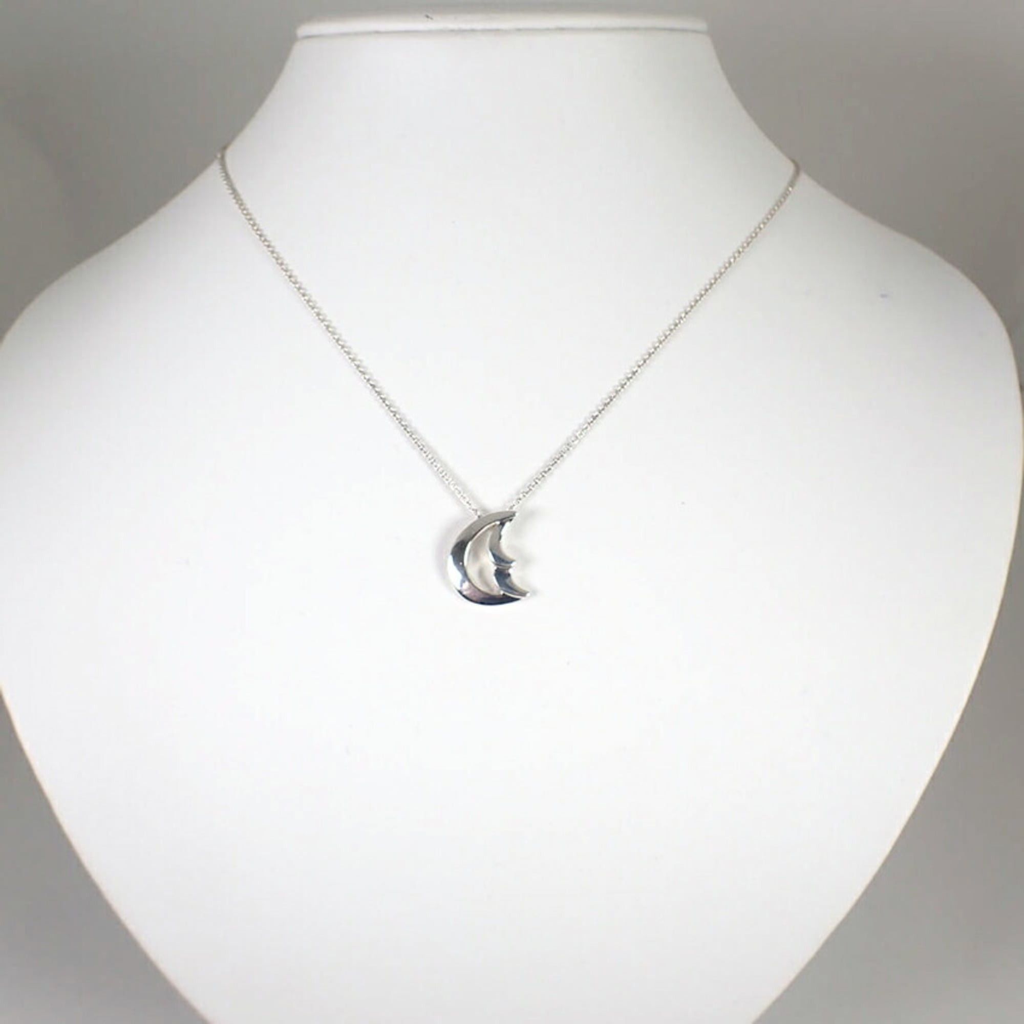 Tiffany & Co. TIFFANY 925 Crescent Moon Pendant Necklace Size ONE SIZE - 3 Thumbnail