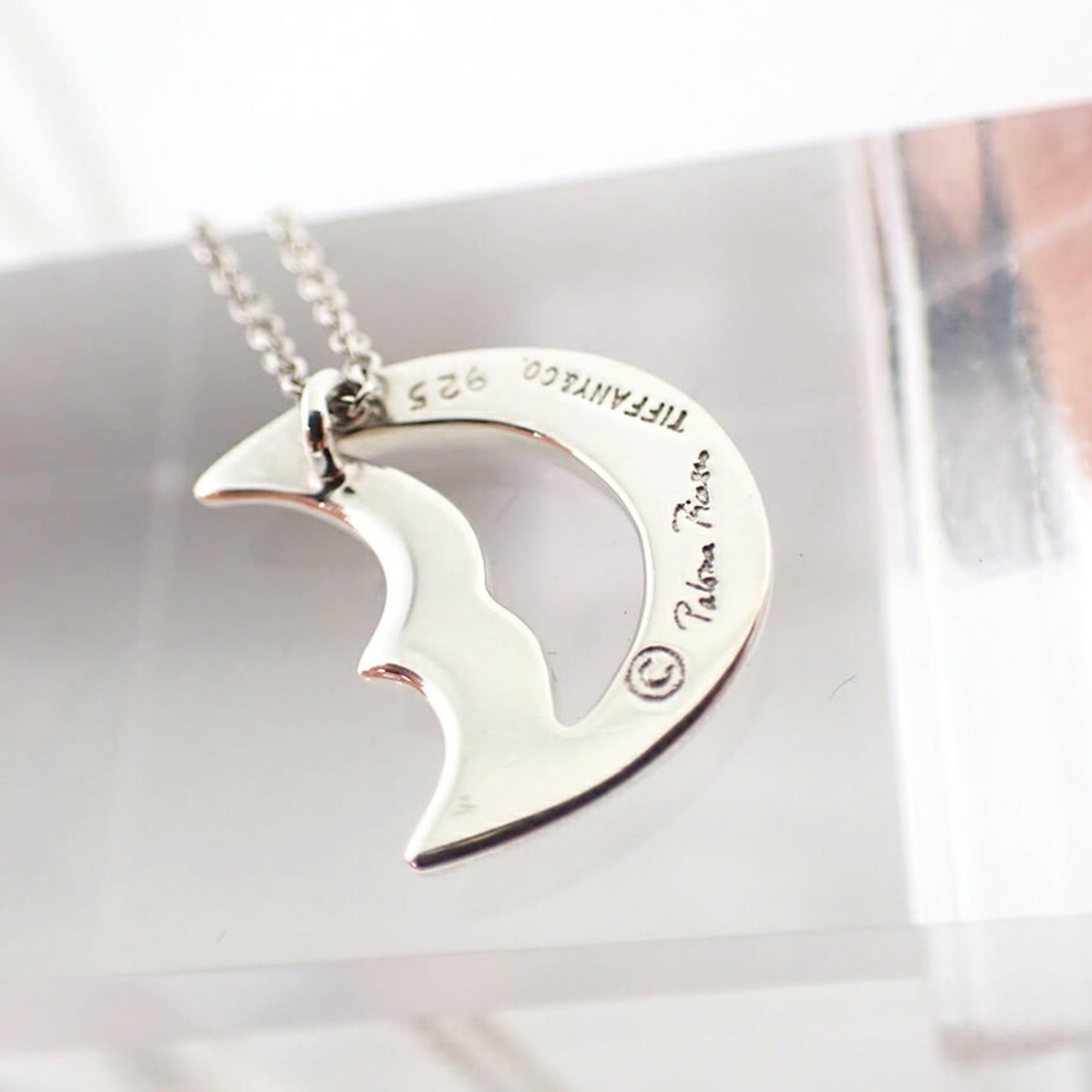 Tiffany & Co. TIFFANY 925 Crescent Moon Pendant Necklace Size ONE SIZE - 7 Thumbnail