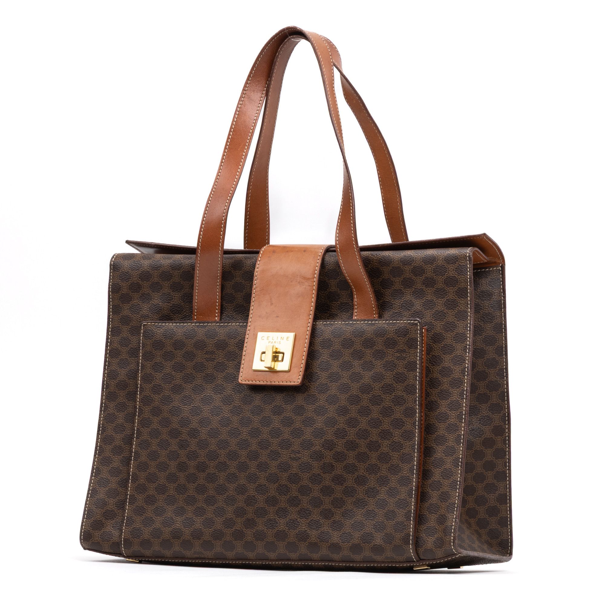 Celine Vintage Front Pocket Shopping Tote Size ONE SIZE - 2 Thumbnail