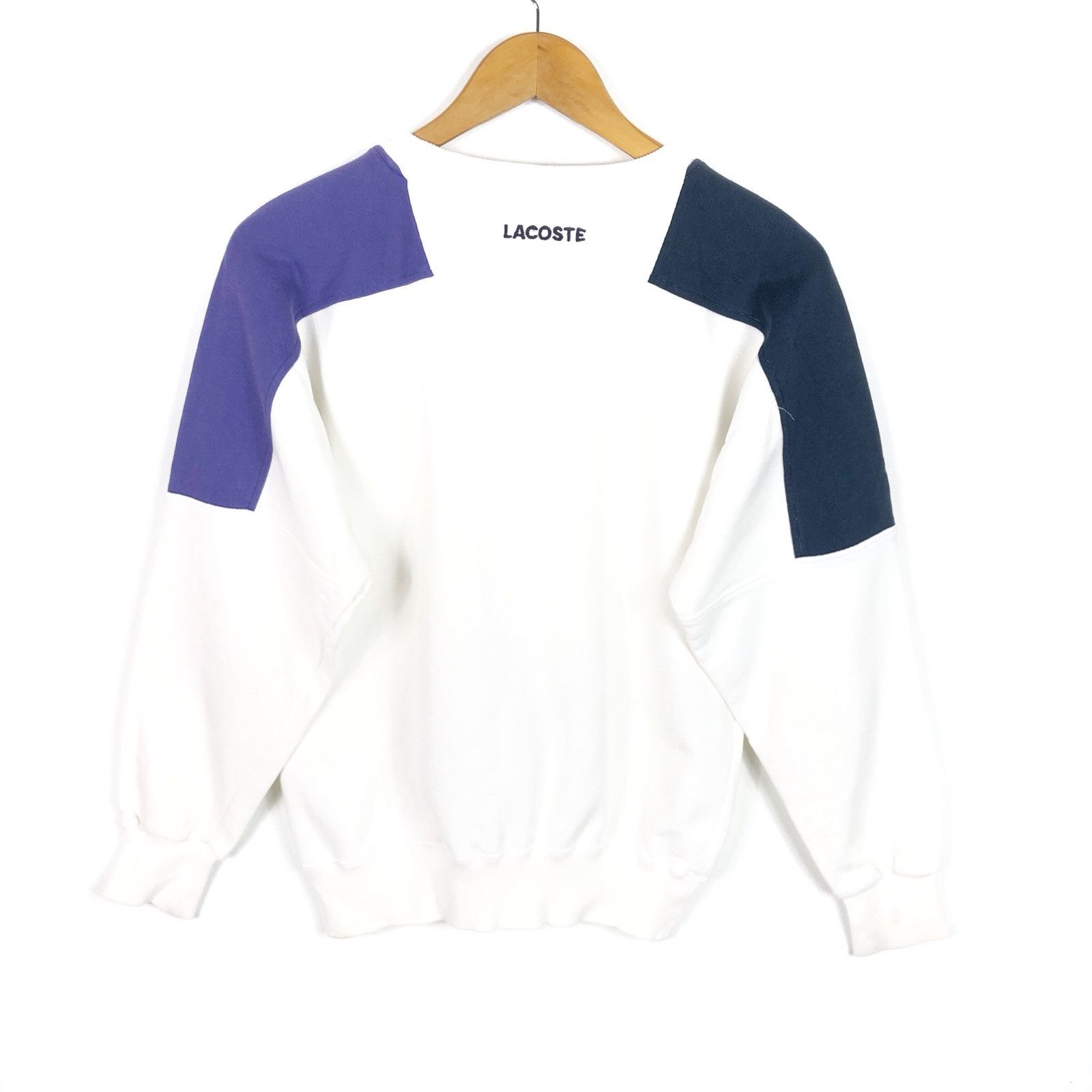 Rare! Lacoste Sweatshirt Big Logo Spell Out Pull Over Jumper