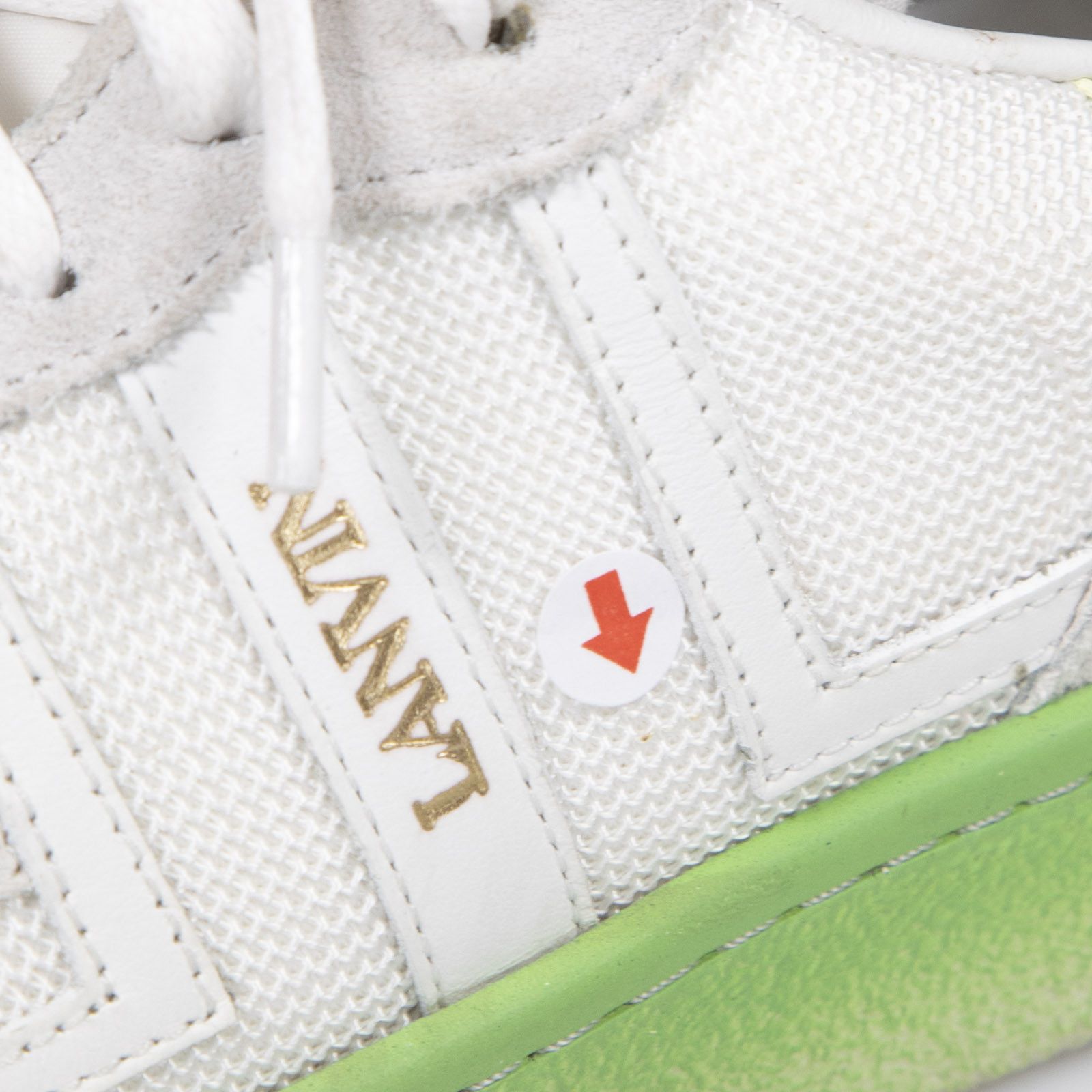Lanvin White & Green Suede Ombré Lace Up Trainers Size US 8 / IT 38 - 11 Thumbnail