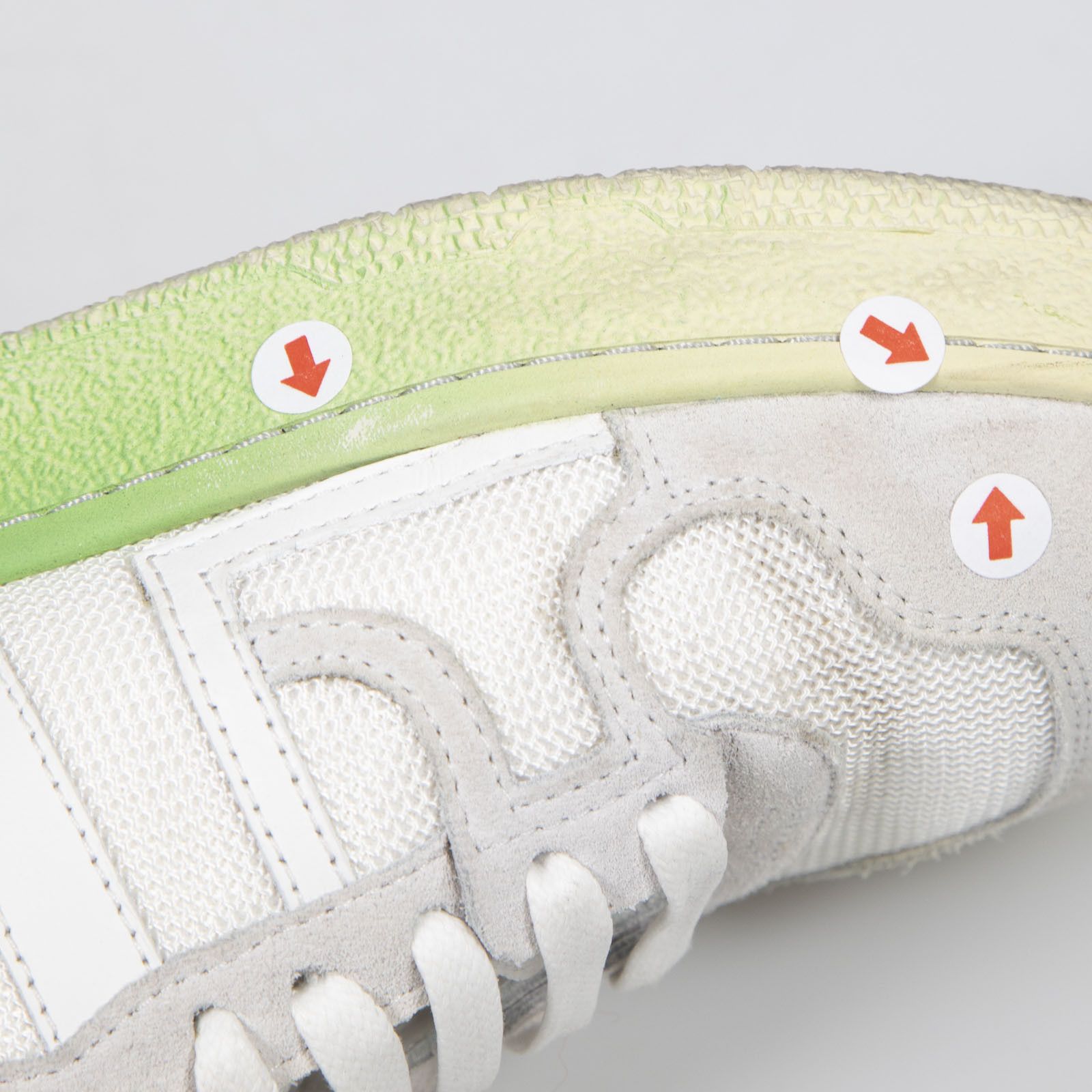 Lanvin White & Green Suede Ombré Lace Up Trainers Size US 8 / IT 38 - 14 Thumbnail