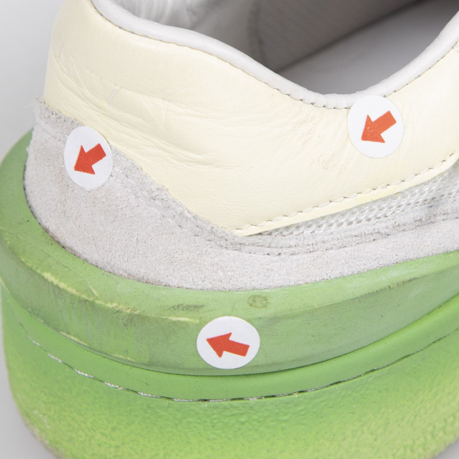 Lanvin White & Green Suede Ombré Lace Up Trainers Size US 8 / IT 38 - 10 Thumbnail
