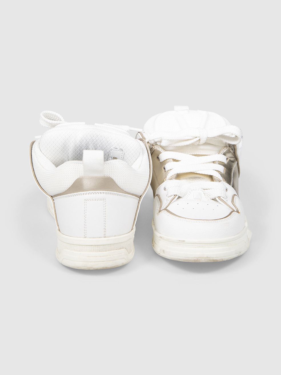 Valentino White Leather Open Skate Trainers Size US 8 / IT 38 - 3 Thumbnail