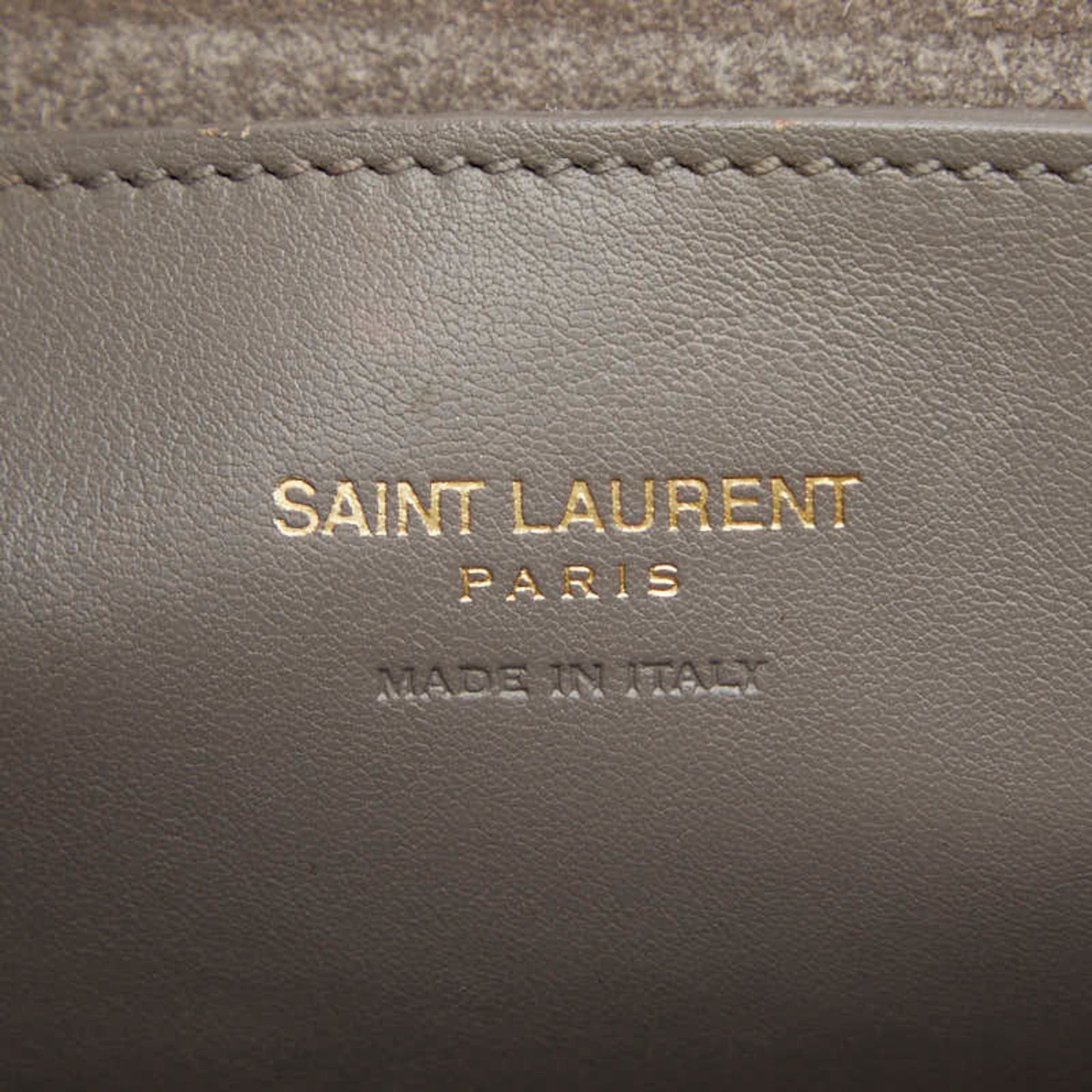 Saint Laurent Paris Saint Laurent Baby Cabas Handbag/Shoulder Bag 2WAY 372087 Gray Leather Women's SAINT LAURENT Size ONE SIZE - 9 Thumbnail